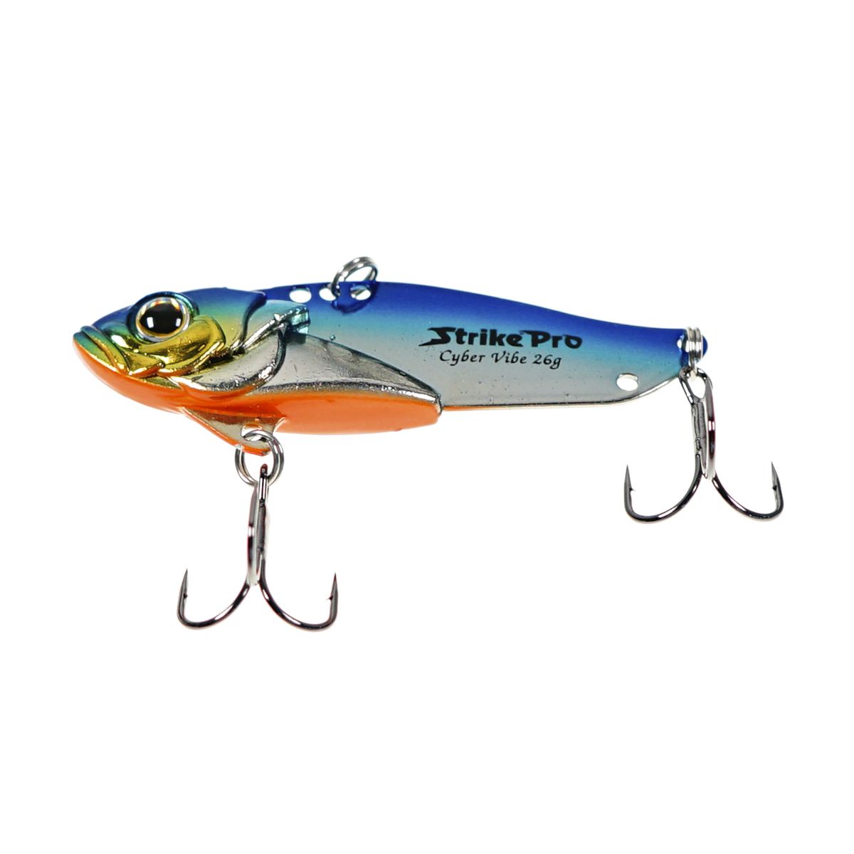 Детальная фотография — Блесна-цикада Strike Pro Cyber Vibe 26гр 6,5см цвет 626E (Blue Silver OB) (JG-005E#626E)