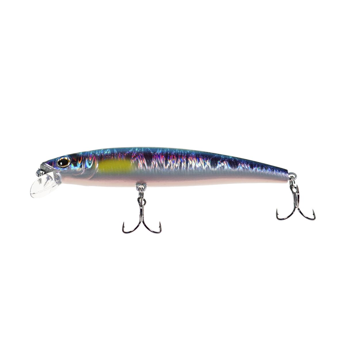 Детальная фотография — Воблер Strike Pro Arc Minnow 90SP нейтральный 90мм 9гр 0,5м-1м цвет A210-SBO-RP (Rainbow Ghost Wakasagi) (JL-120-SP#A210-SBO-RP)