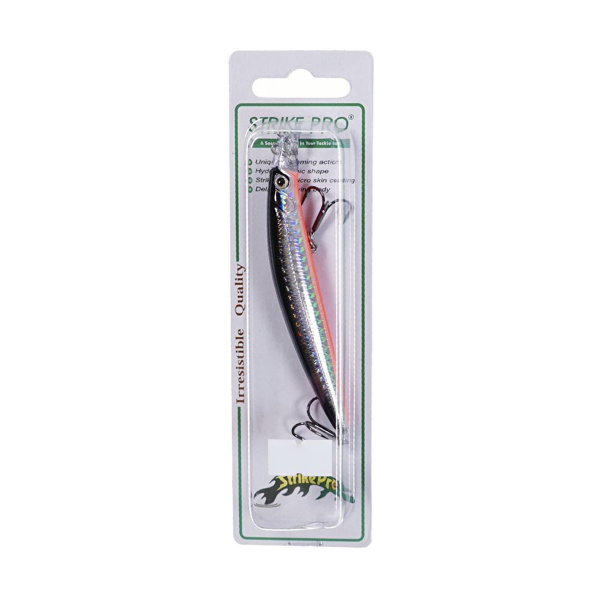 Детальная фотография — Воблер Strike Pro Top Water Minnow плавающий 90мм 10,2гр 0,1м-0,5м цвет A70-713 (Black Silver OB) (JL-179F#A70-713)
