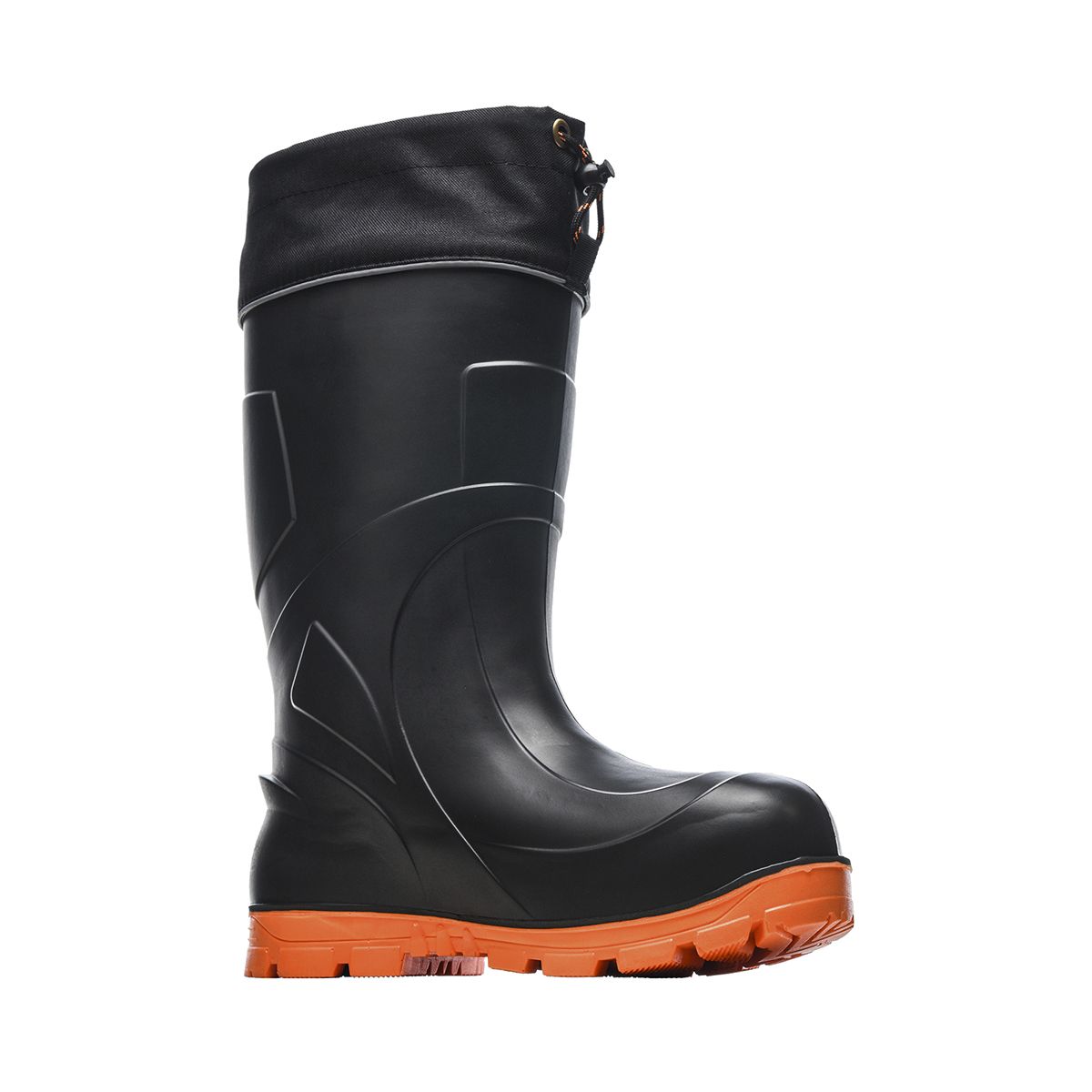 Детальная фотография — Сапоги зимние мужские Kaury President утепленные, шипованные (ЭВА, манжета, подошва ПУ) р.43-44 черные, оранжевые (до -65°C) (950-65/1PW)