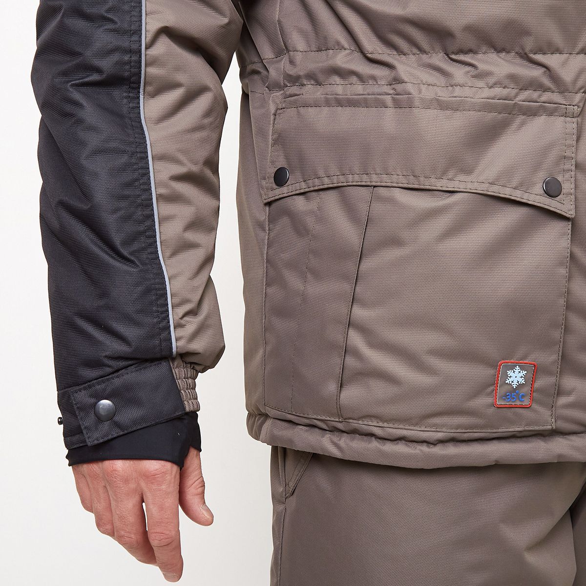 Детальная фотография — Костюм зимний Canadian Camper Denwer Pro р.L(48-50) рост 180-188 черный, коричневый (до -35°С)