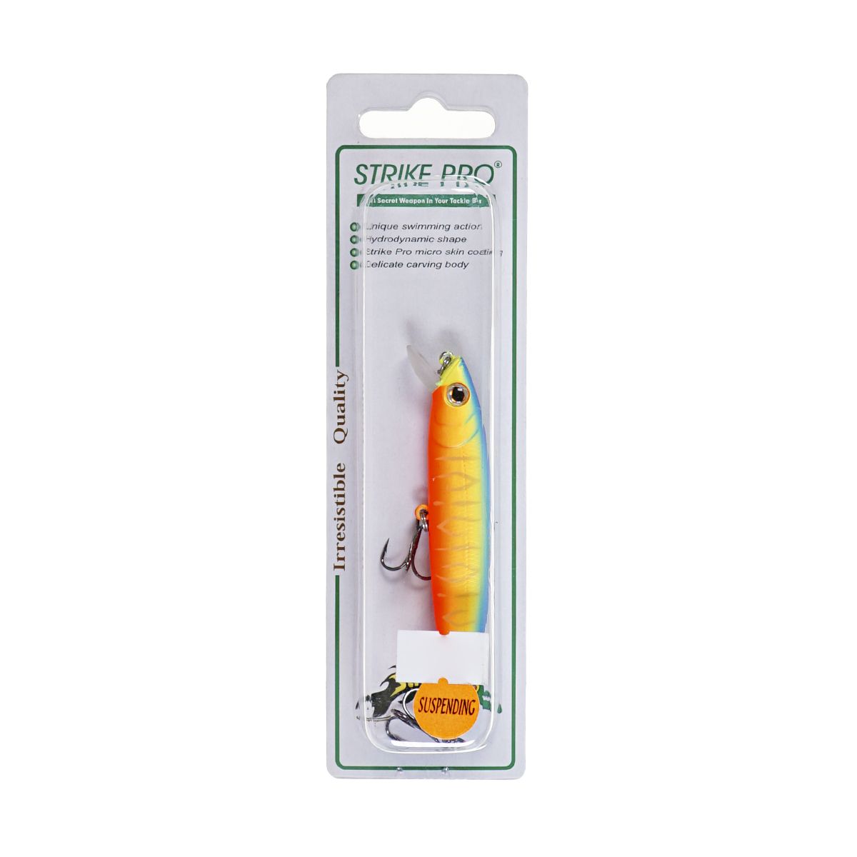 Детальная фотография — Воблер Strike Pro Arc Minnow 90SP нейтральный 90мм 9гр 0,5м-1м цвет A252S (Bullfinch Mat Tiger) (JL-120-SP#A252S)