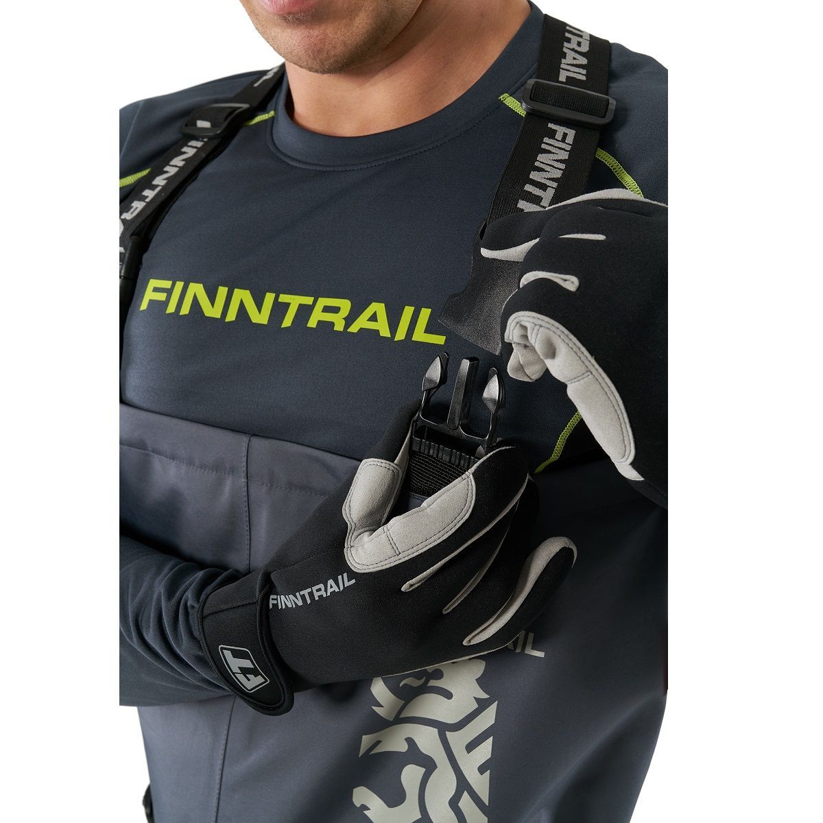 Детальная фотография — Вейдерсы Finntrail Timber DarkGrey 1538 р.L темно-серые