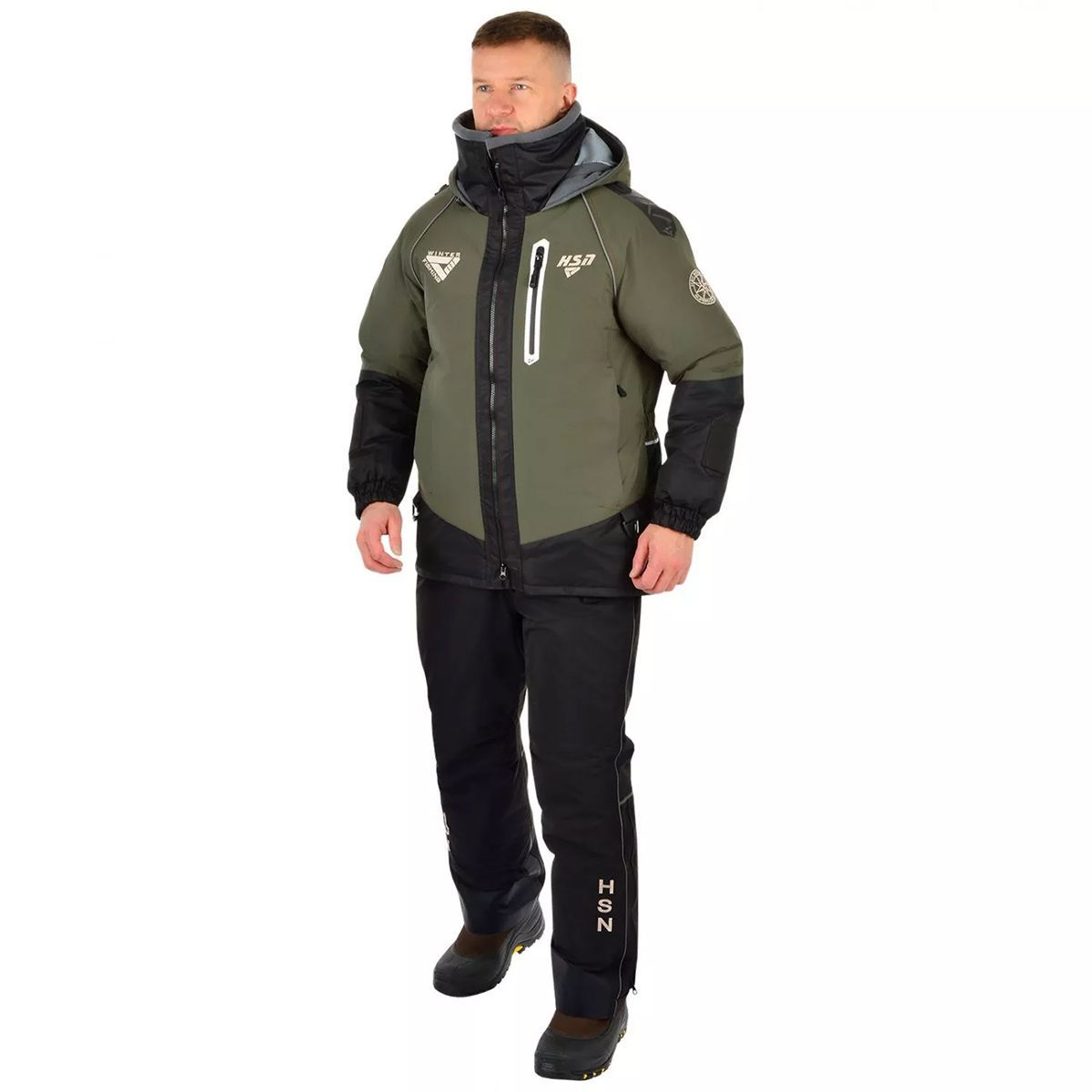Детальная фотография — Костюм зимний HSN Rescuer II Comfort плавающий (Hardguard) р.50-52 рост 182 хаки (до -40°С)