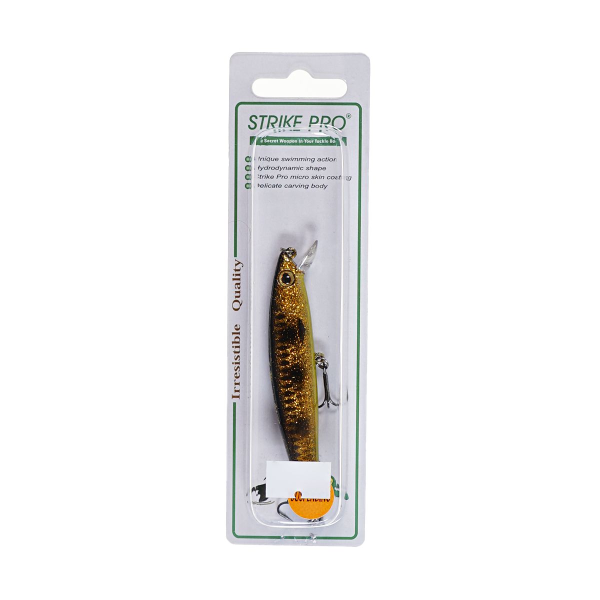 Детальная фотография — Воблер Strike Pro Arc Minnow 90SP нейтральный 90мм 9гр 0,5м-1м цвет JV009F (Spotted Bullhead) (JL-120-SP#JV009F)
