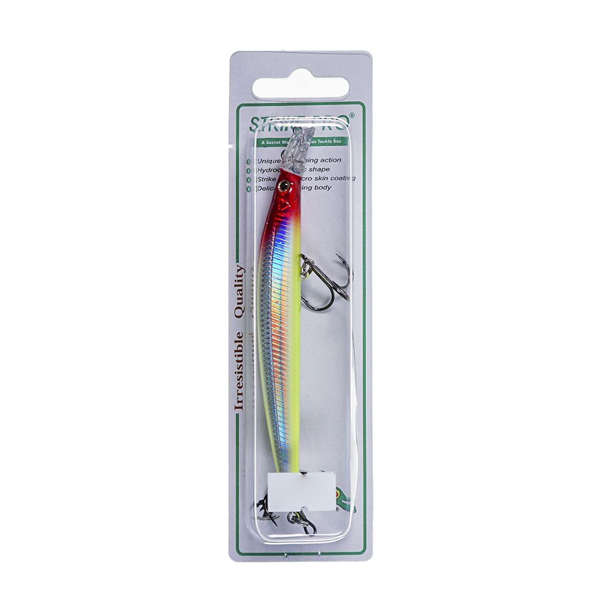 Детальная фотография — Воблер Strike Pro Top Water Minnow 110F плавающий 110мм 10,5гр 0,2м-0,7м цвет X10 (Clown Silver) (JL-166F#X10)