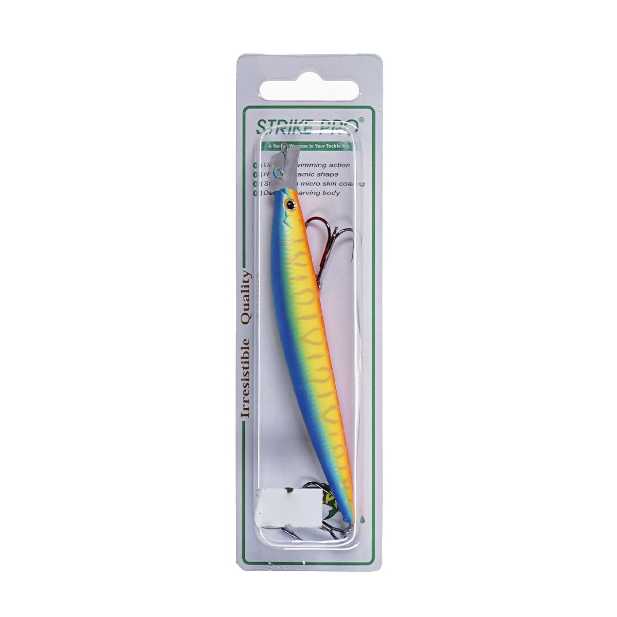 Детальная фотография — Воблер Strike Pro Top Water Minnow 110F плавающий 110мм 10,5гр 0,2м-0,7м цвет A252S (Bullfinch Mat Tiger) (JL-166F#A252S)