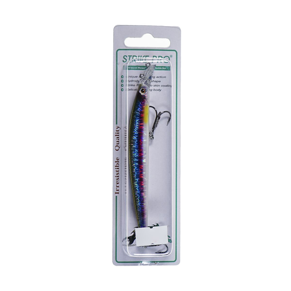 Детальная фотография — Воблер Strike Pro Top Water Minnow 110F плавающий 110мм 10,5гр 0,2м-0,7м цвет A210-SBO-RP (Rainbow Ghost Wakasagi) (JL-166F#A210-SBO-RP)