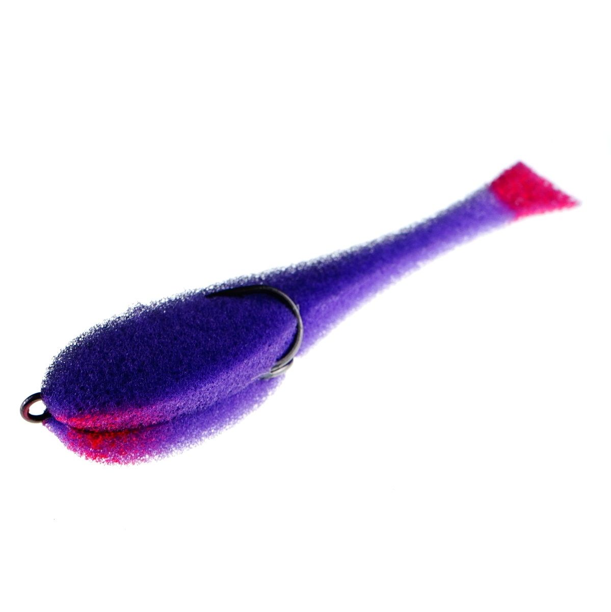 Детальная фотография — Рыбка поролоновая Leader на двойнике 95мм цвет 30UV