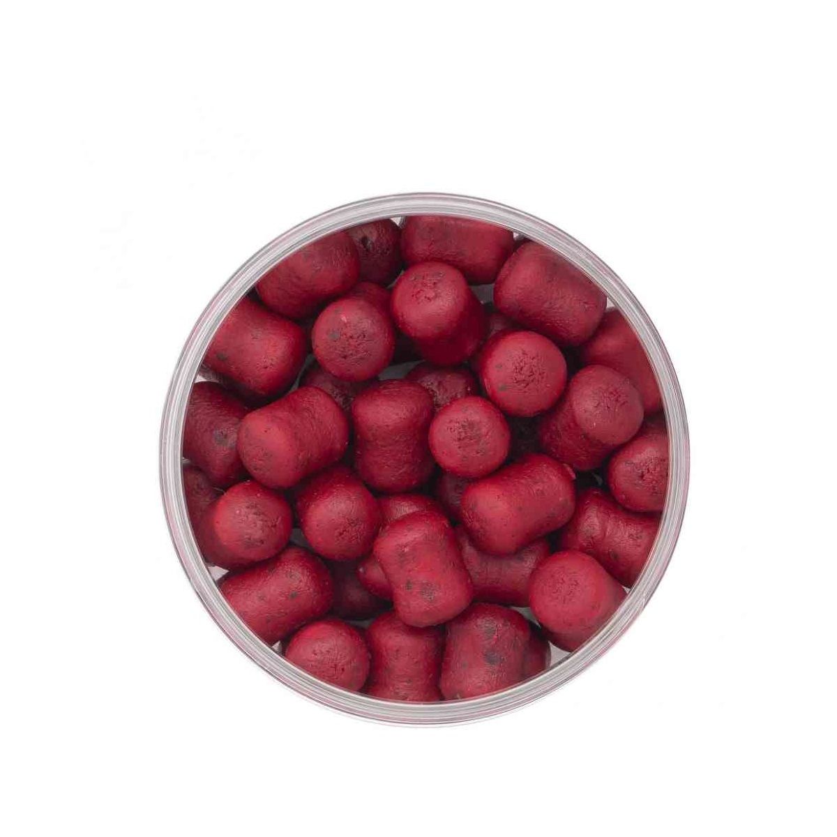 Детальная фотография — Бойлы Minenko Dumbells 150гр 14х20мм насадочные, вареные, Слива, в банке