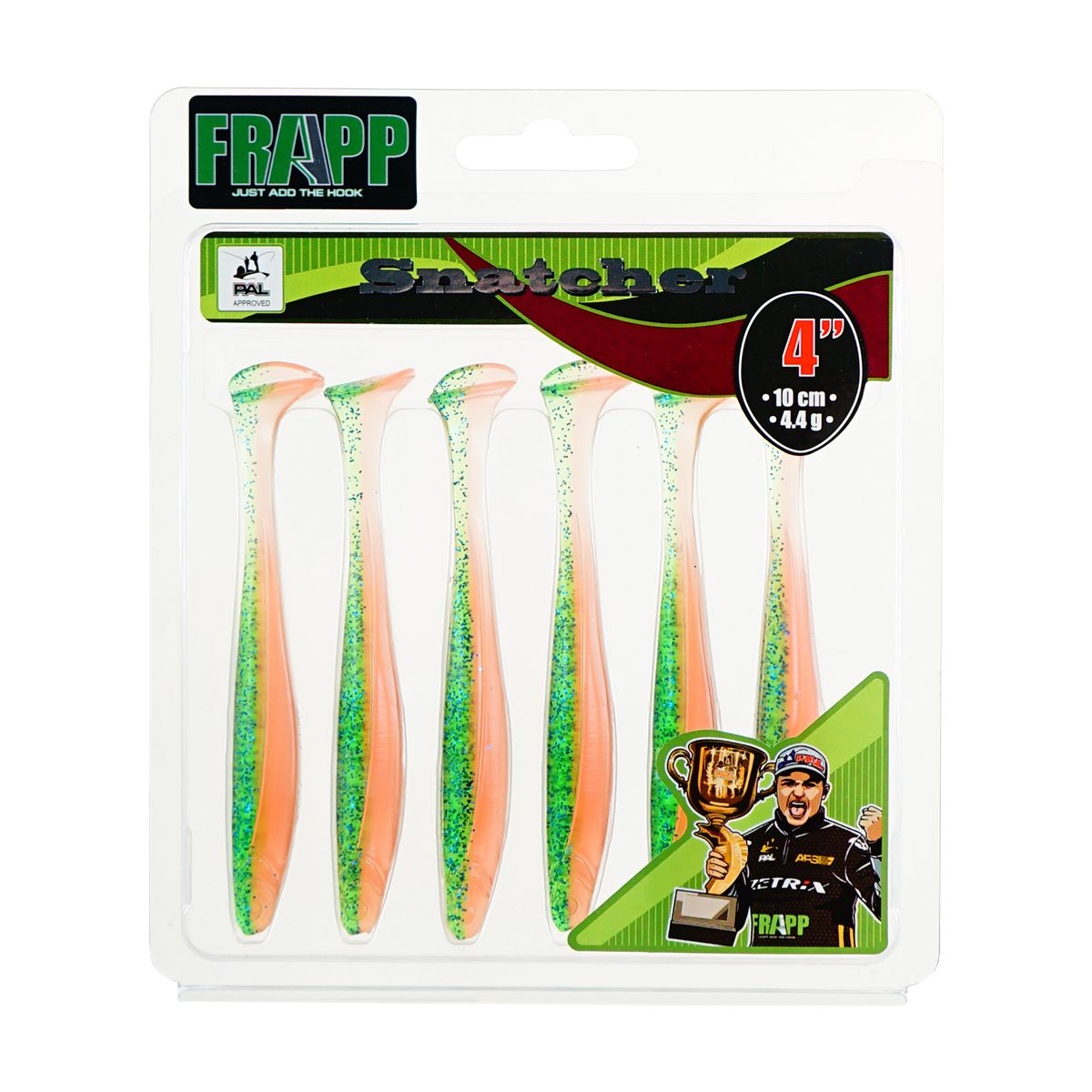 Детальная фотография — Виброхвосты Frapp Snatcher 4" 10см цвет PAL11 (6шт)
