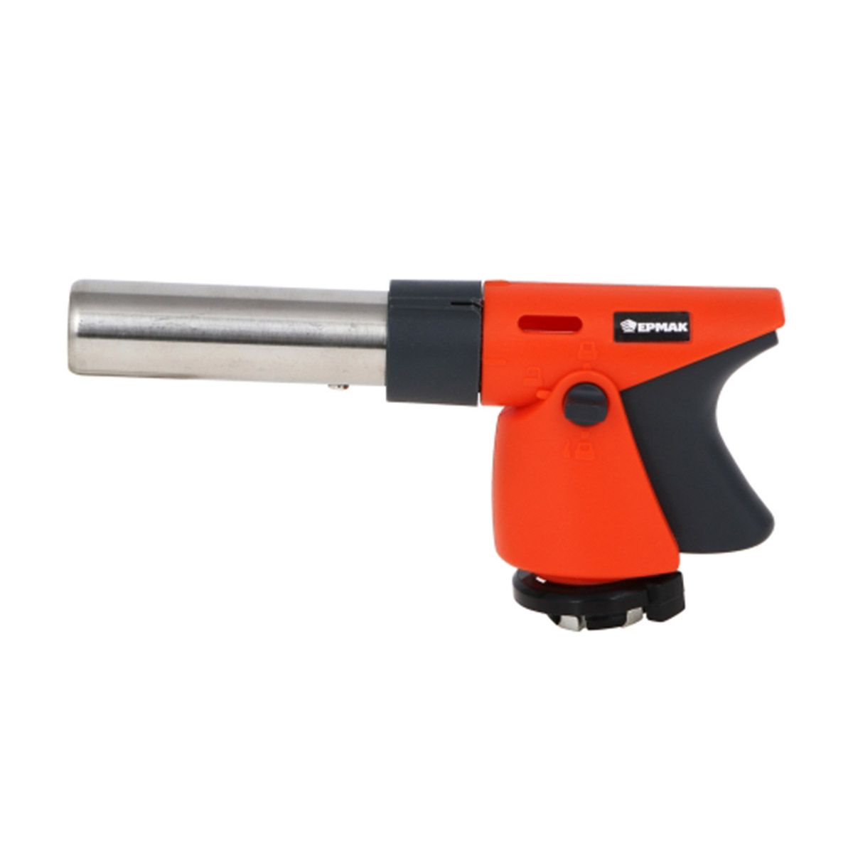 Детальная фотография — Горелка газовая Ермак 17х7,8х3,8см с газогенератором, регулятор подачи воздуха, кнопка блокировки