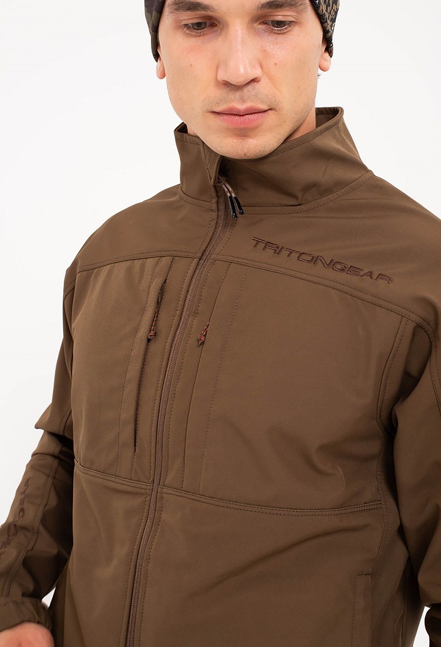 Детальная фотография — Жакет TritonGear Ridge (SoftShell) р.L коричневый
