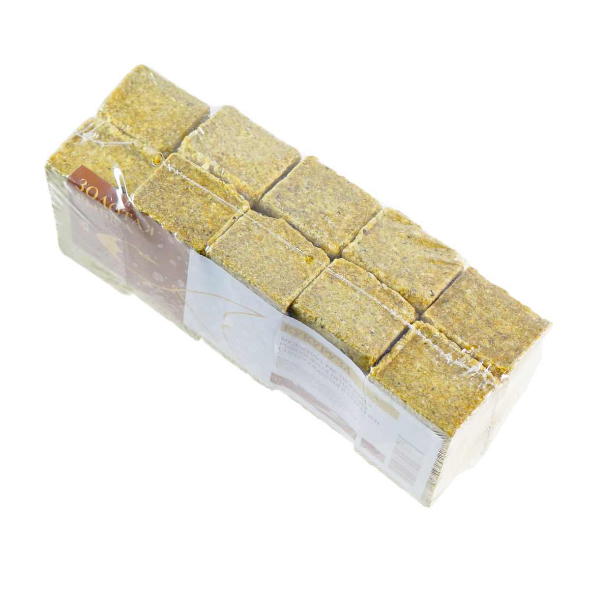 Детальная фотография — Прикормка Золотая Рыбка медленнорастворимая 420гр с Кукурузой, в кубиках