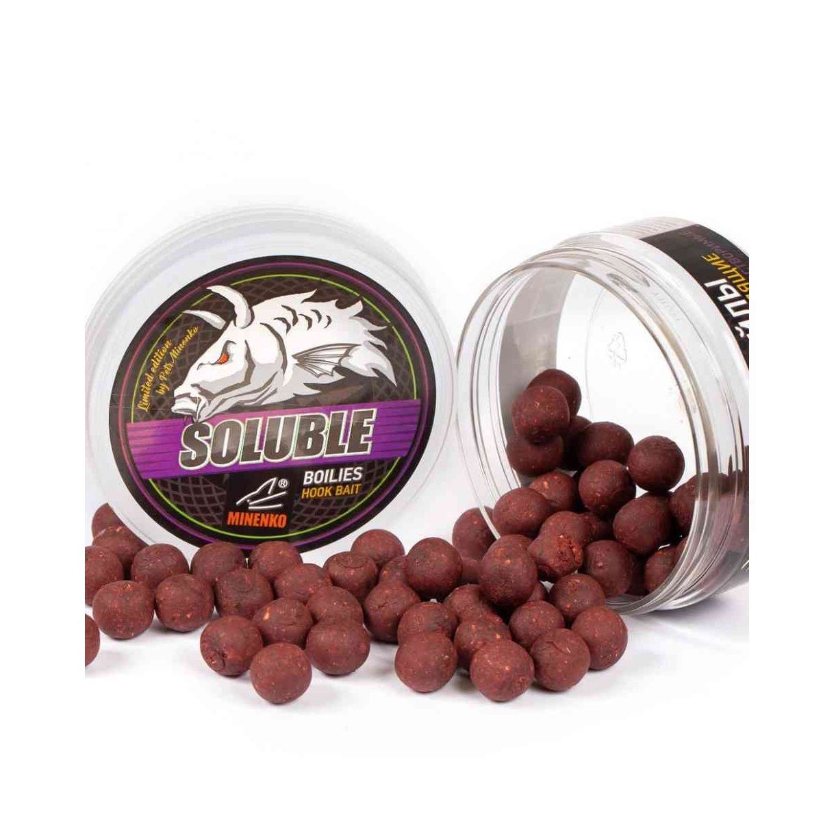 Детальная фотография — Бойлы Minenko 120гр 14мм насадочные, пылящие, Чеснок-Кориандр-Специи, в банке
