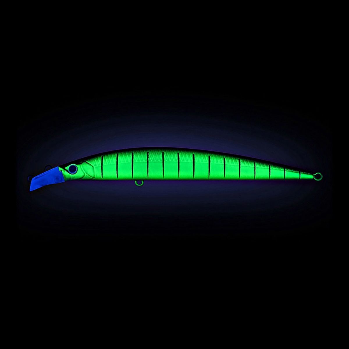 Детальная фотография — Воблер Strike Pro Top Water Minnow 110F плавающий 110мм 10,5гр 0,2м-0,7м цвет 597S (Blue Mat Tiger) (JL-166F#597S)