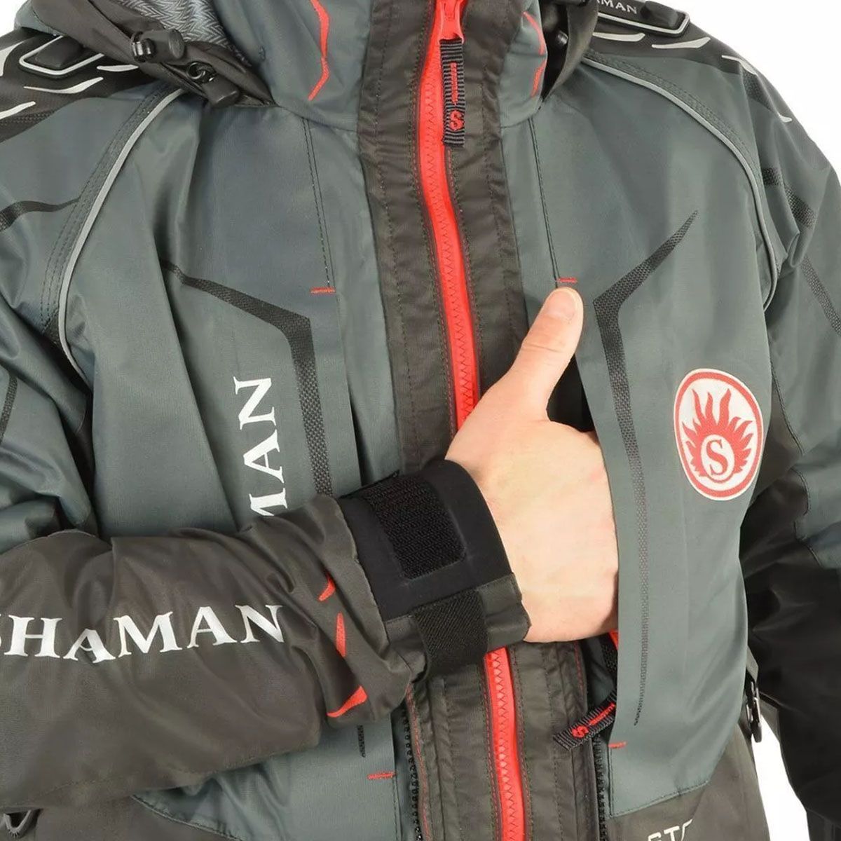 Детальная фотография — Костюм демисезонный HSN Angler (Scandinavia) (без страховочного жилета) р.52-54 рост 182 серый (до 0°C)