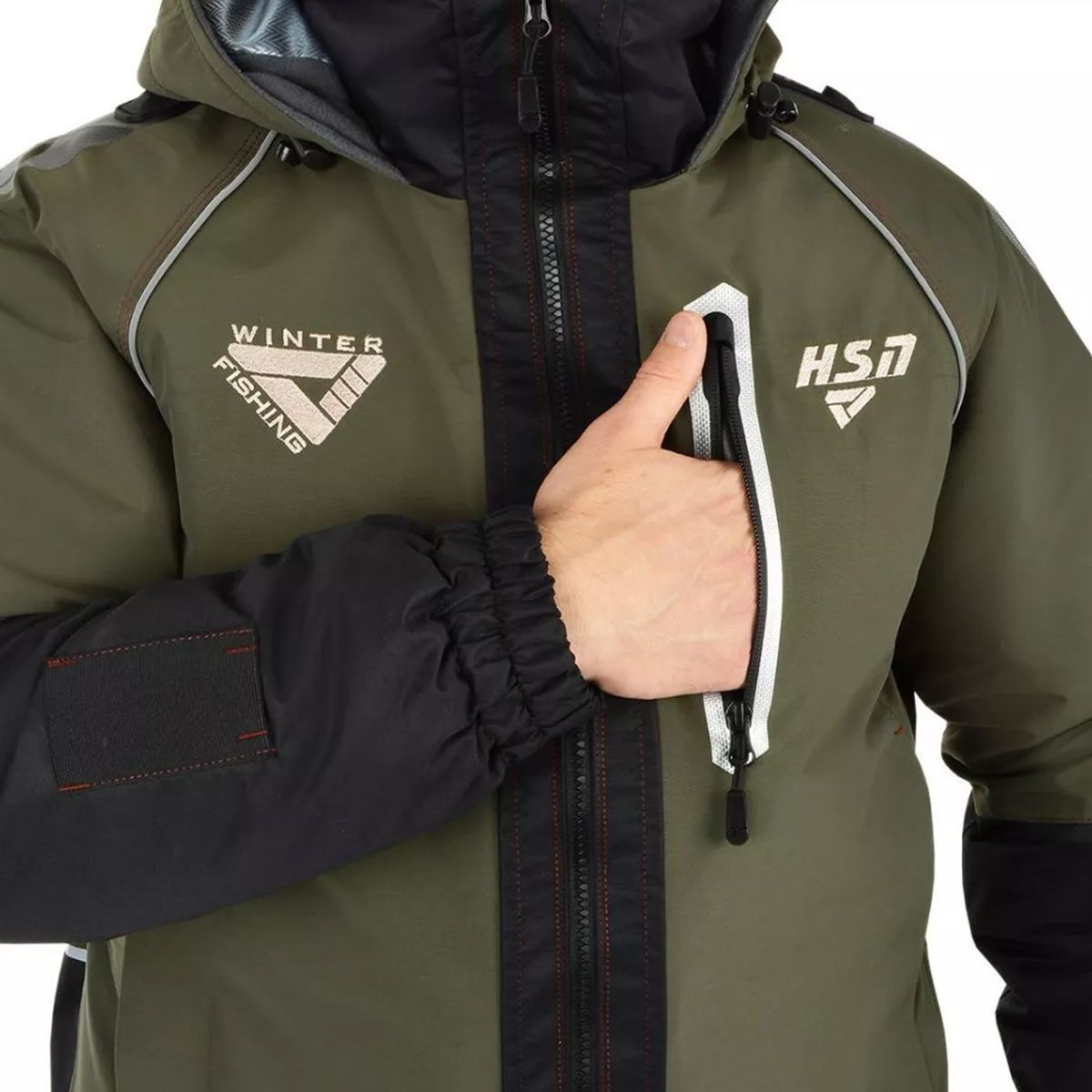 Детальная фотография — Костюм зимний HSN Rescuer II Comfort плавающий (Hardguard) р.50-52 рост 182 хаки (до -40°С)