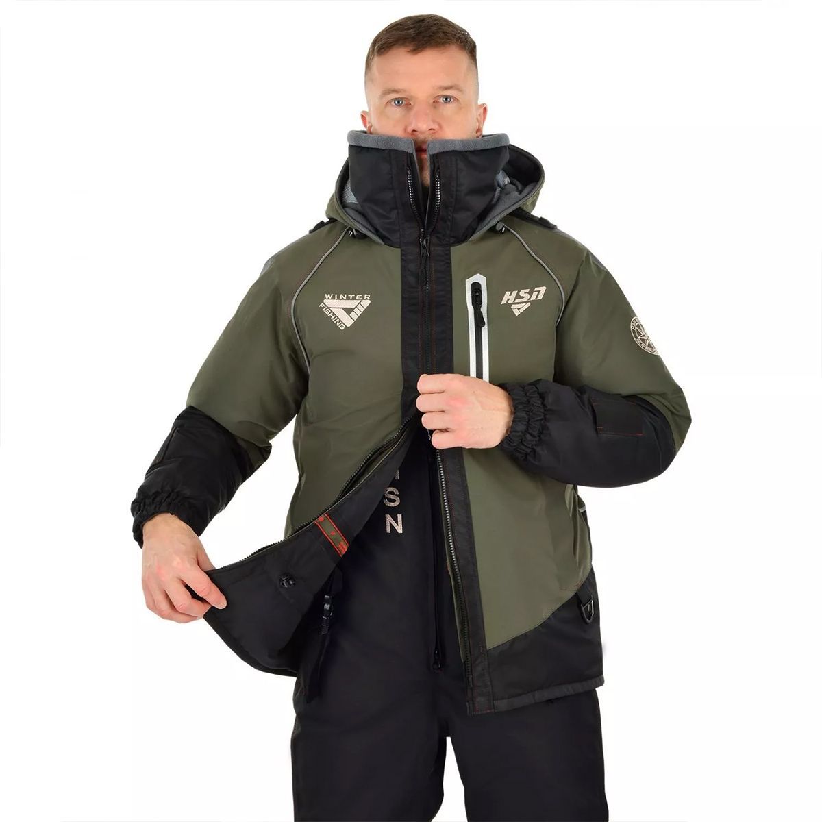 Детальная фотография — Костюм зимний HSN Rescuer II Comfort плавающий (Hardguard) р.50-52 рост 182 хаки (до -40°С)