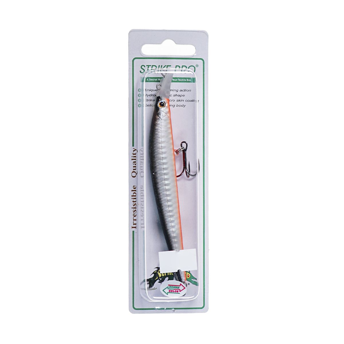 Детальная фотография — Воблер Strike Pro Top Water Minnow 110F плавающий 110мм 10,5гр 0,2м-0,7м цвет GC01S/A70-713 Double Black Silver OB/Mat Tiger) (JL-166F#GC01S/A70-713S)