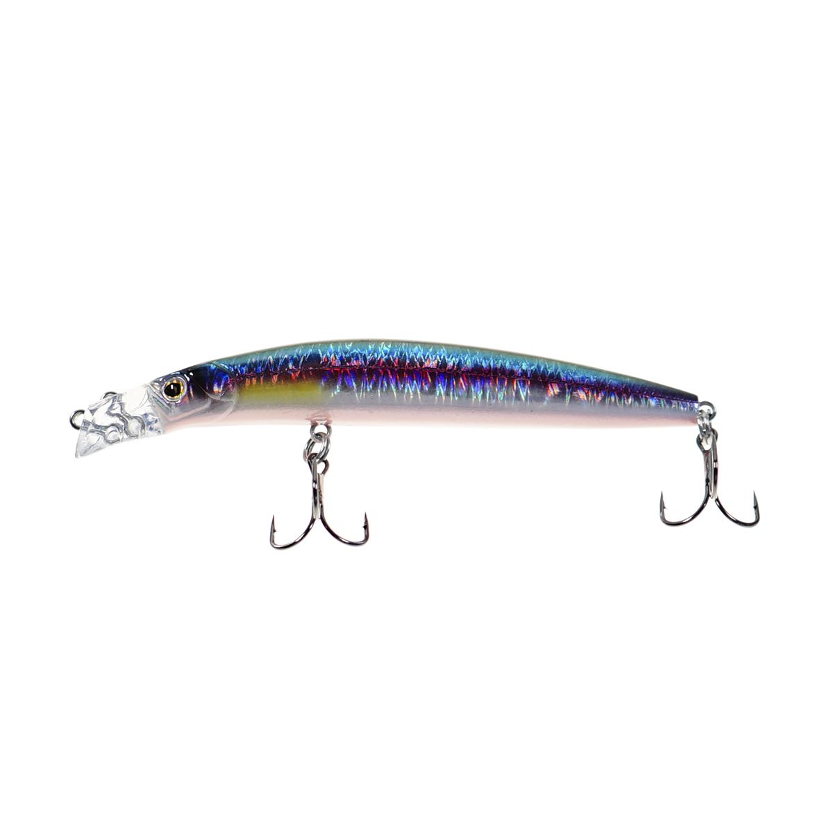 Детальная фотография — Воблер Strike Pro Top Water Minnow плавающий 90мм 10,2гр 0,1м-0,5м цвет A210-SBO-RP (Rainbow Ghost Wakasagi) (JL-179F#A210-SBO-RP)