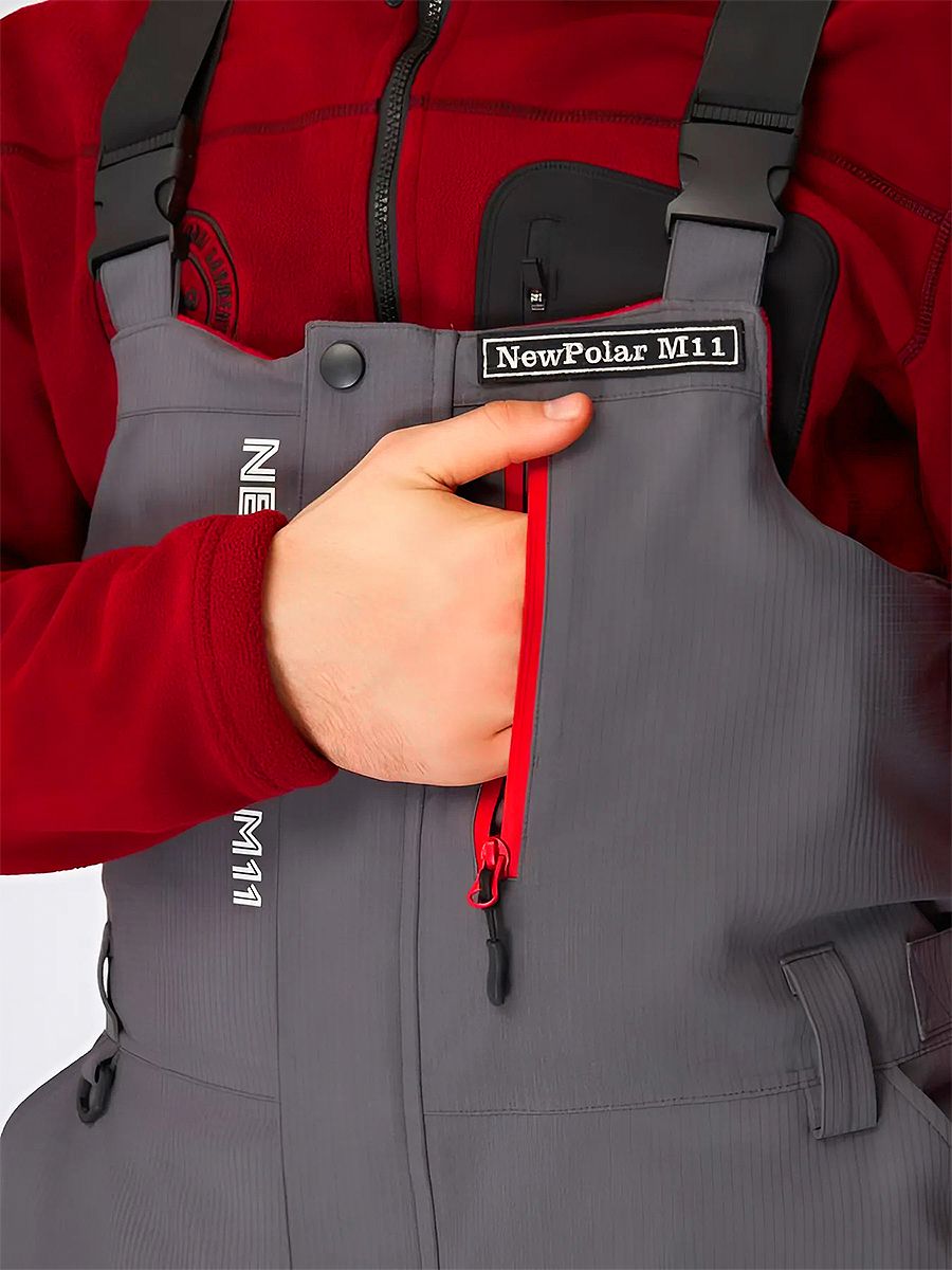 Детальная фотография — Костюм зимний Alaskan New Polar M11 р.L красный, серый, черный (до -40°С)