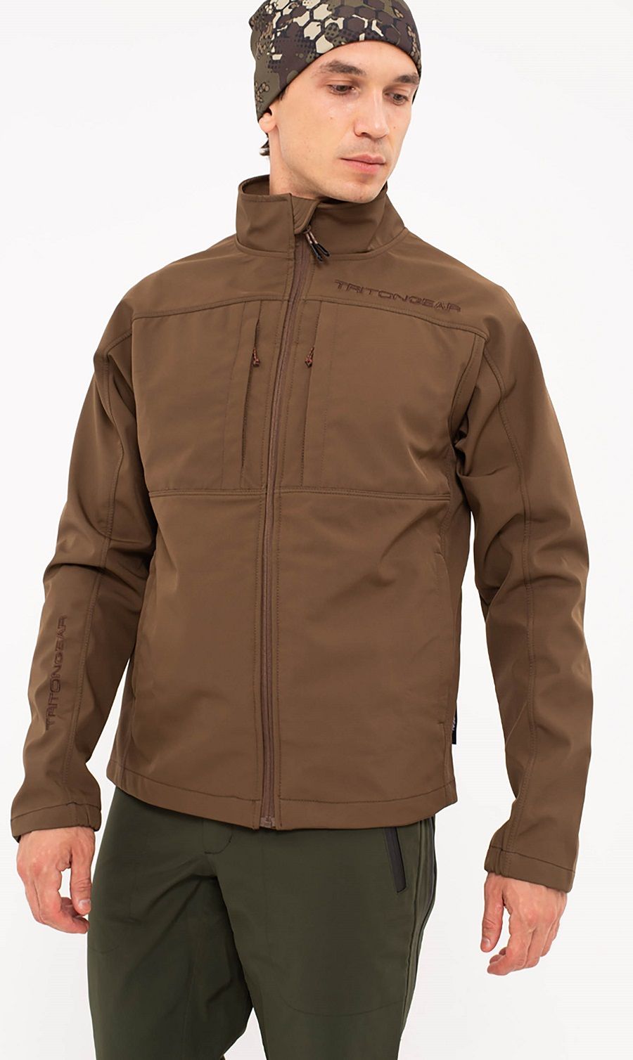Детальная фотография — Жакет TritonGear Ridge (SoftShell) р.L коричневый