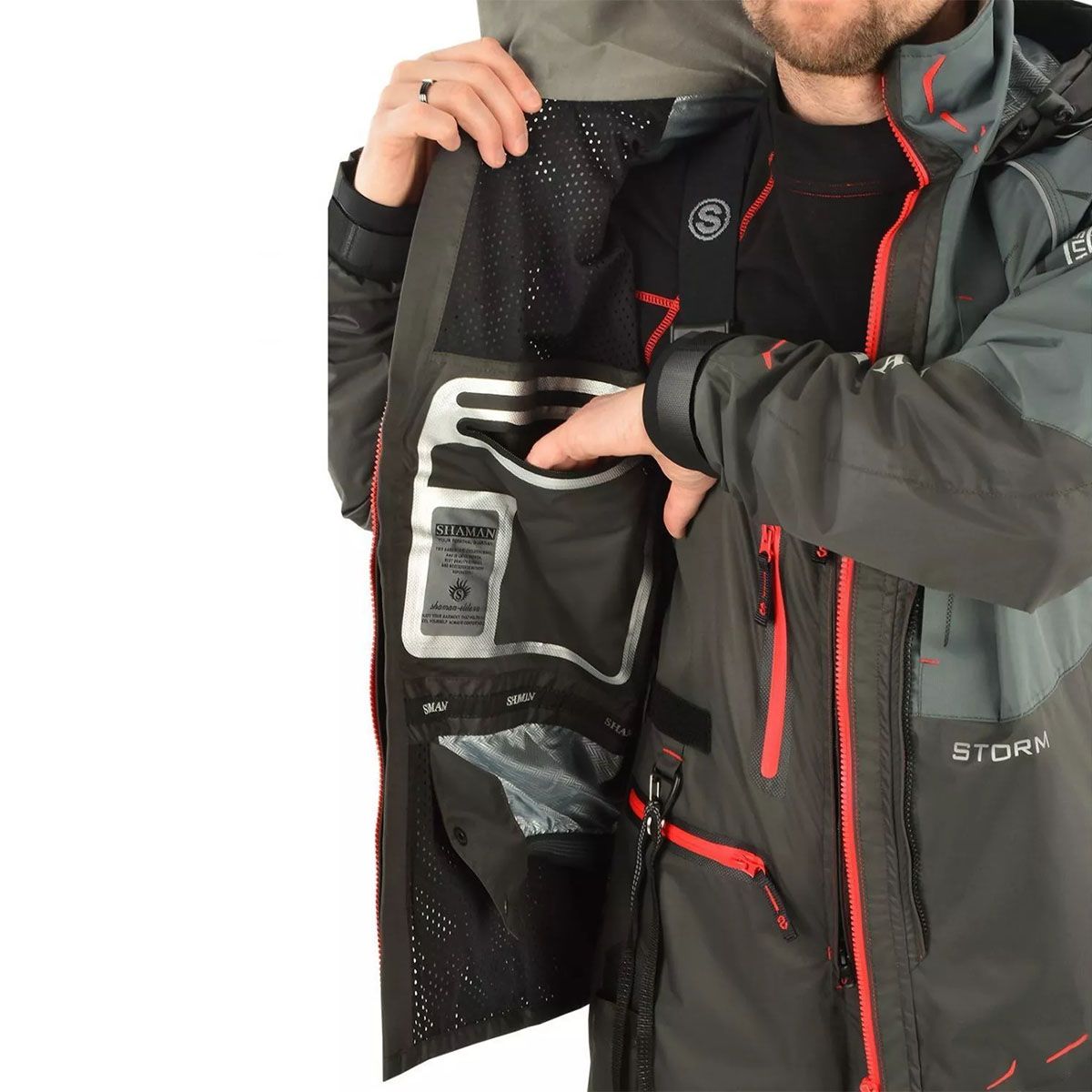 Детальная фотография — Костюм демисезонный HSN Angler (Scandinavia) (без страховочного жилета) р.52-54 рост 182 серый (до 0°C)