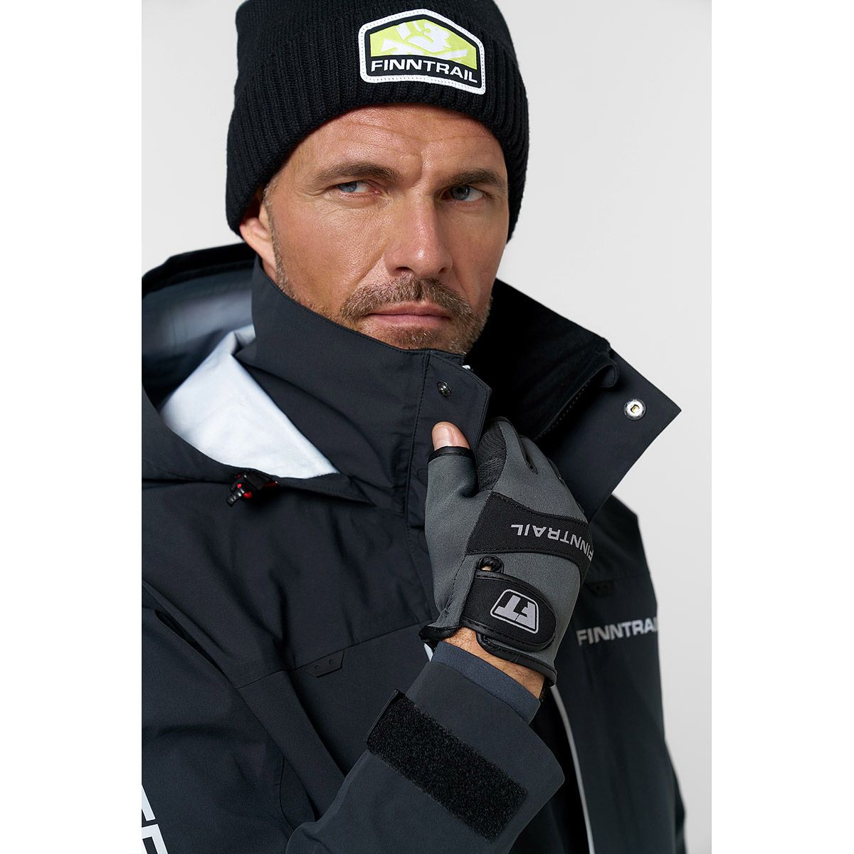 Детальная фотография — Шапка Finntrail Waterproof Hat Graphite 9714 с флисовым подкладом, водонепроницаемая р.M-L графитовая