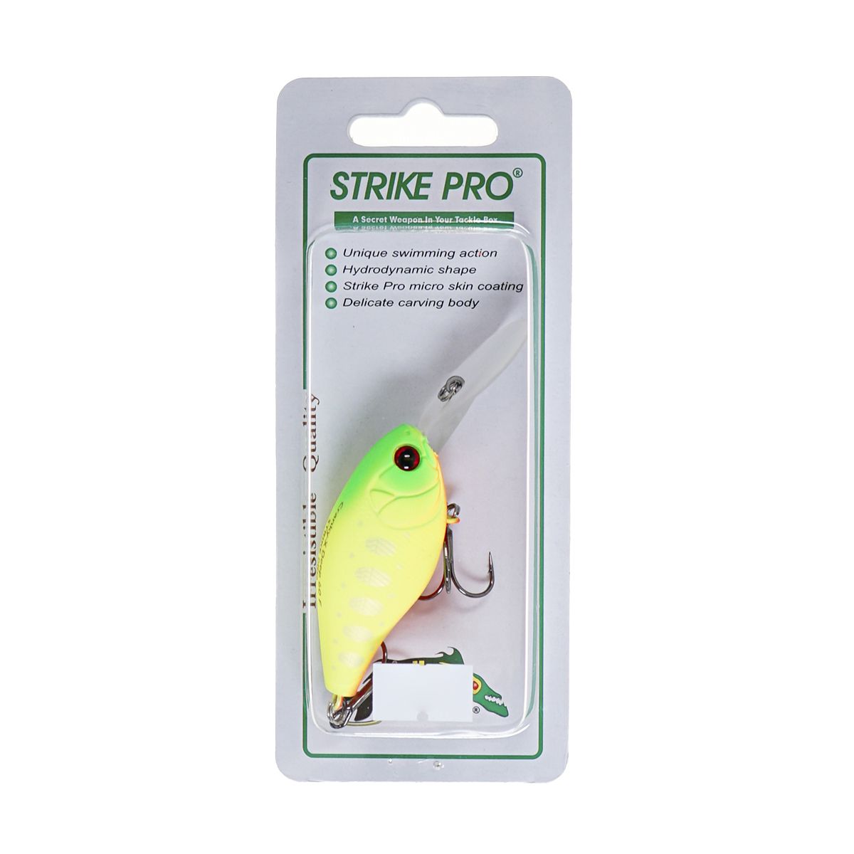 Детальная фотография — Воблер Strike Pro Cranky-X Deep 60 плавающий 60мм 16гр 1,5м-3м цвет A178S (Lemon Mat Tiger) (EG-168L#A178S)