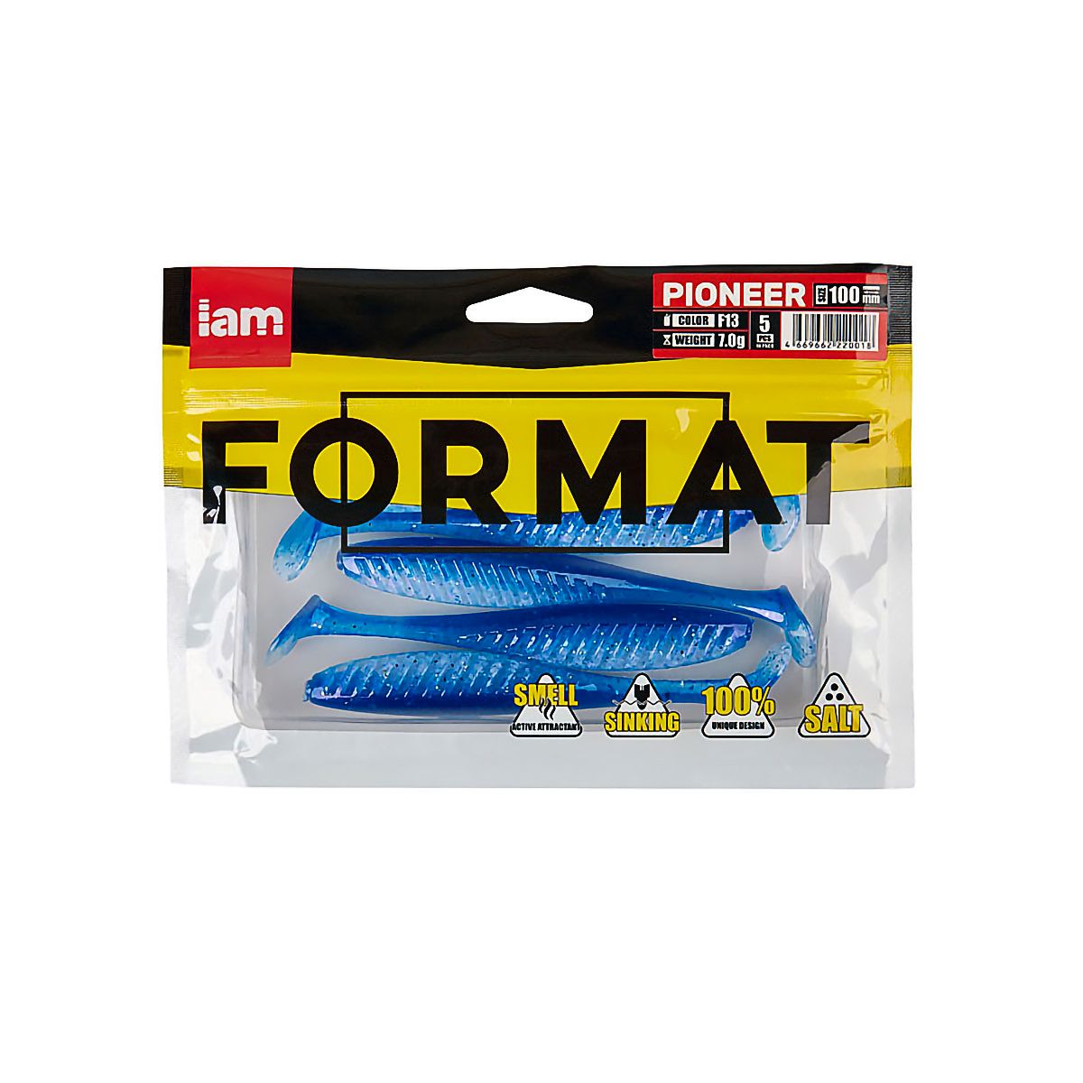 Детальная фотография — Виброхвосты Format Pioneer 10см съедобные цвет F13 (5шт)