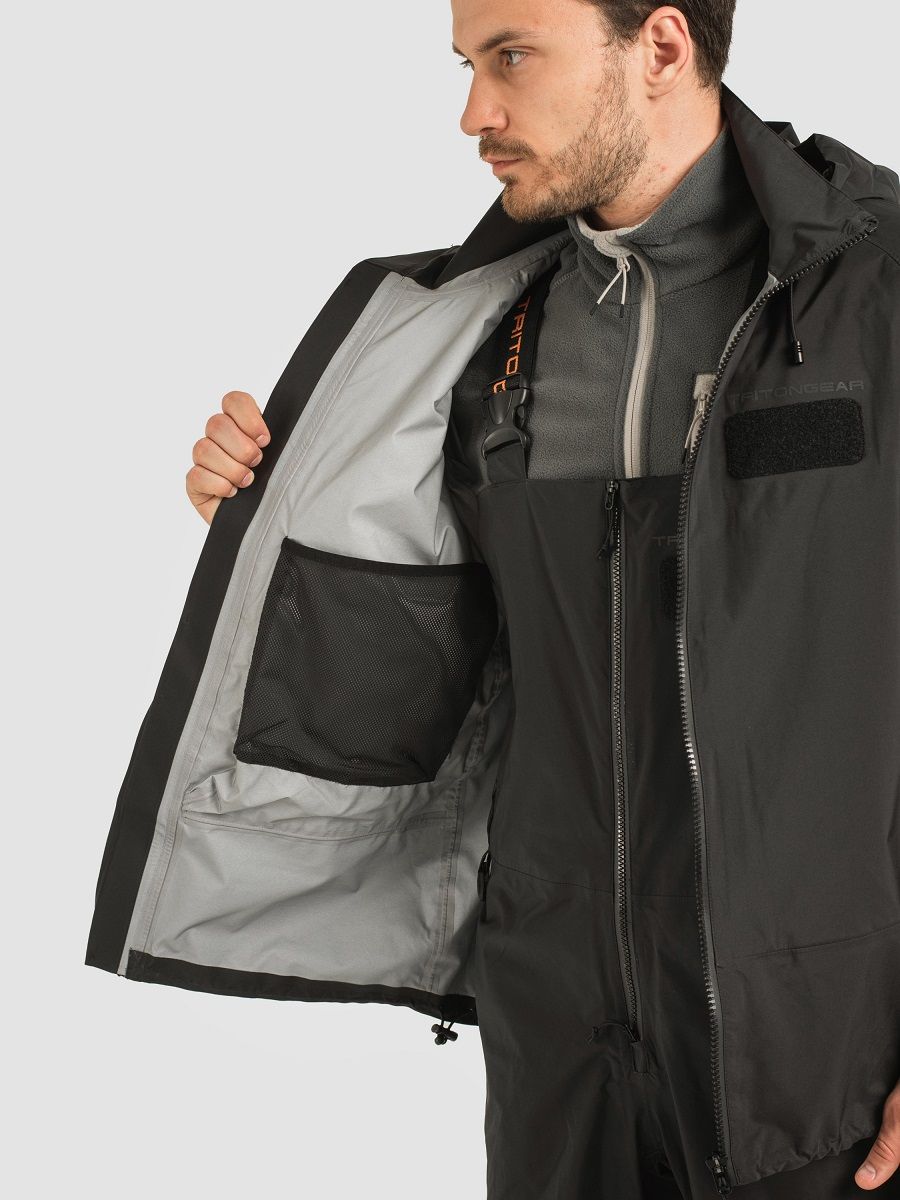 Детальная фотография — Костюм демисезонный TritonGear Storm Boat ПК (TaslanNylon) р.56-58 рост 170-176 черный