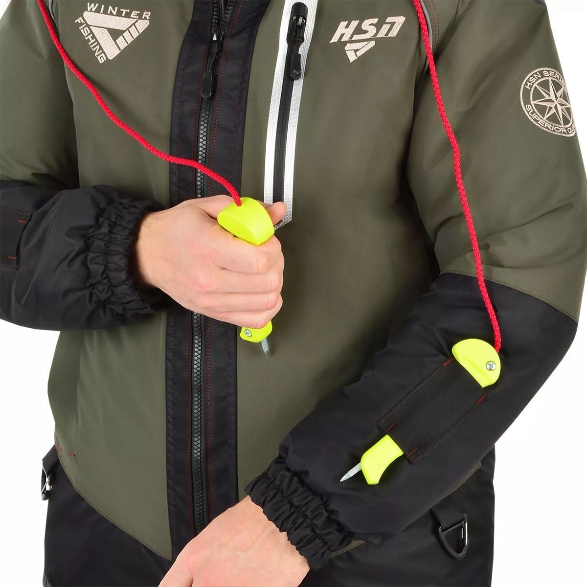 Детальная фотография — Костюм зимний HSN Rescuer II Comfort плавающий (Hardguard) р.50-52 рост 182 хаки (до -40°С)