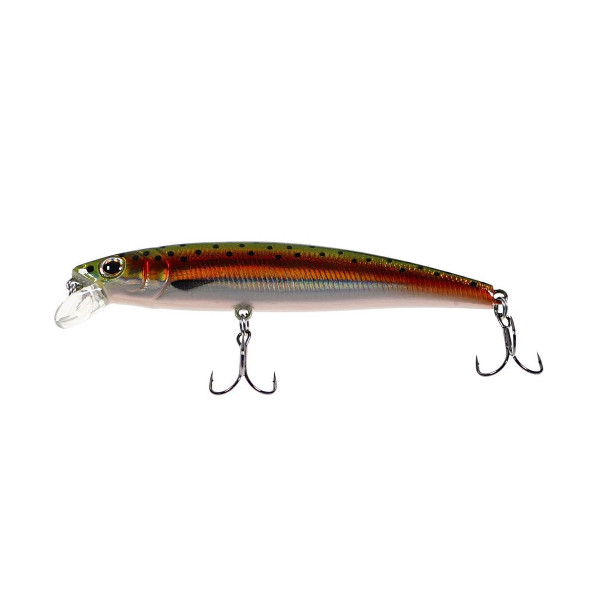 Детальная фотография — Воблер Strike Pro Arc Minnow 90SP нейтральный 90мм 9гр 0,5м-1м цвет 71RP (Trout Silver pearl) (JL-120-SP#71RP)