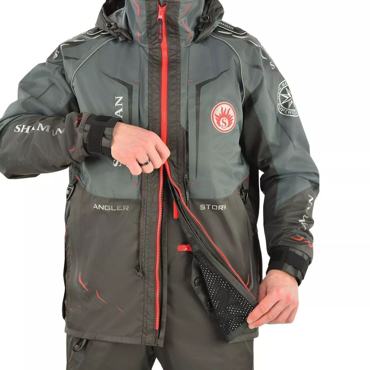 Детальная фотография — Костюм демисезонный HSN Angler (Scandinavia) (без страховочного жилета) р.52-54 рост 182 серый (до 0°C)