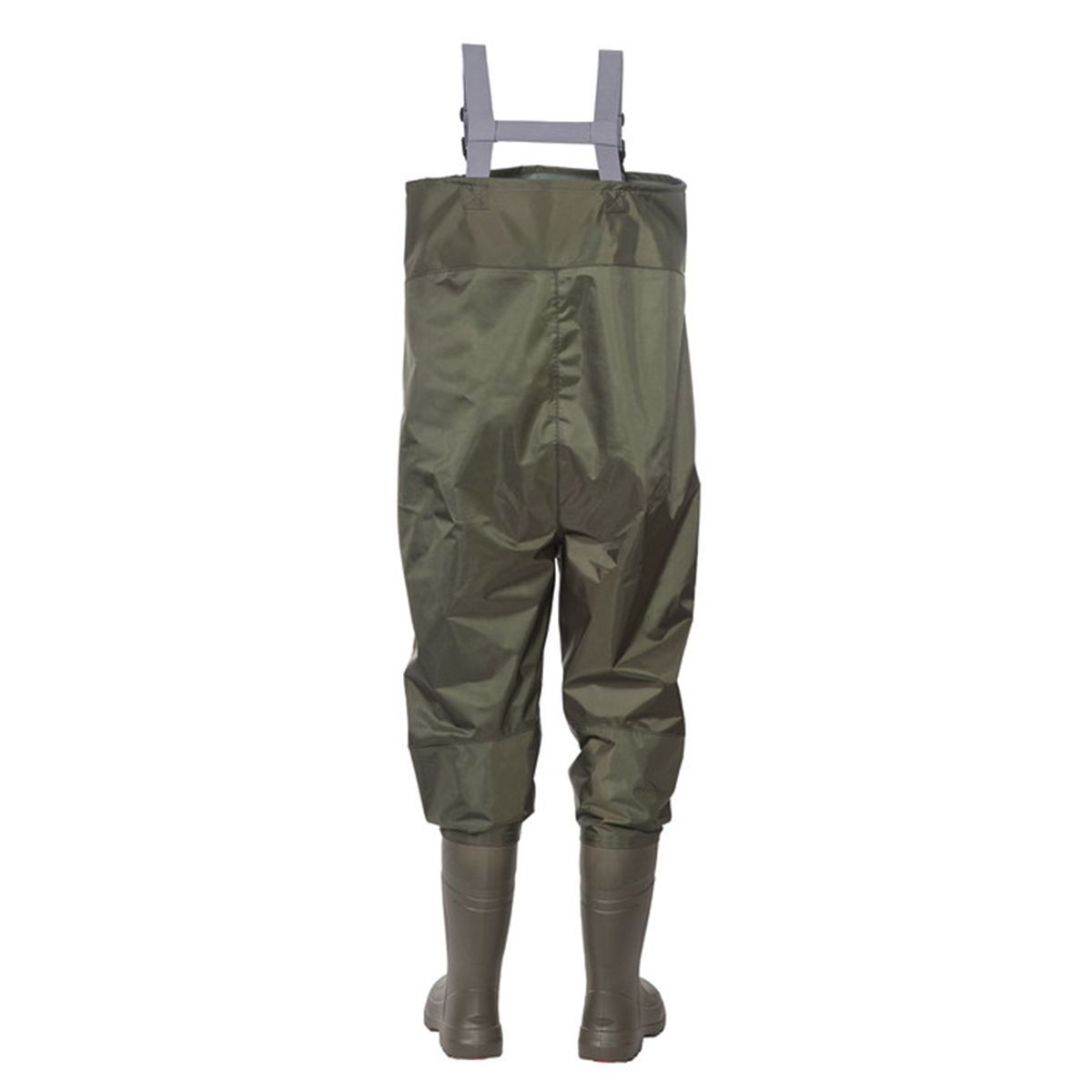 Детальная фотография — Полукомбинезон рыбацкий Torvi Перекат с сапогами (ПВХ, ЭВА, 4-слойный чулок, подошва ТЭП) р.42-43(L(52-54)) оливковый