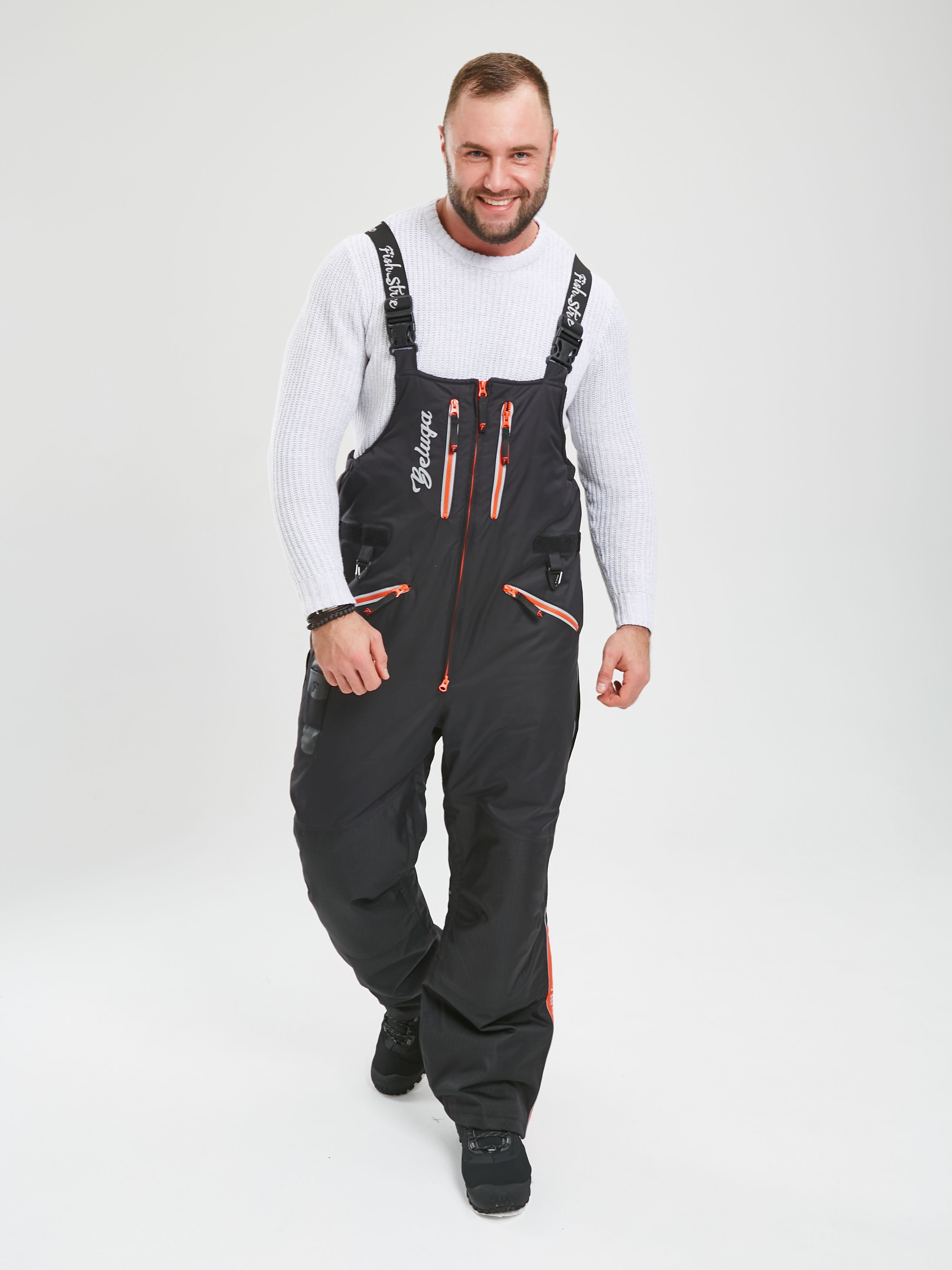 Детальная фотография — Костюм зимний Fish Strike Белуга р.56-58 черный, красный (до -45°С)