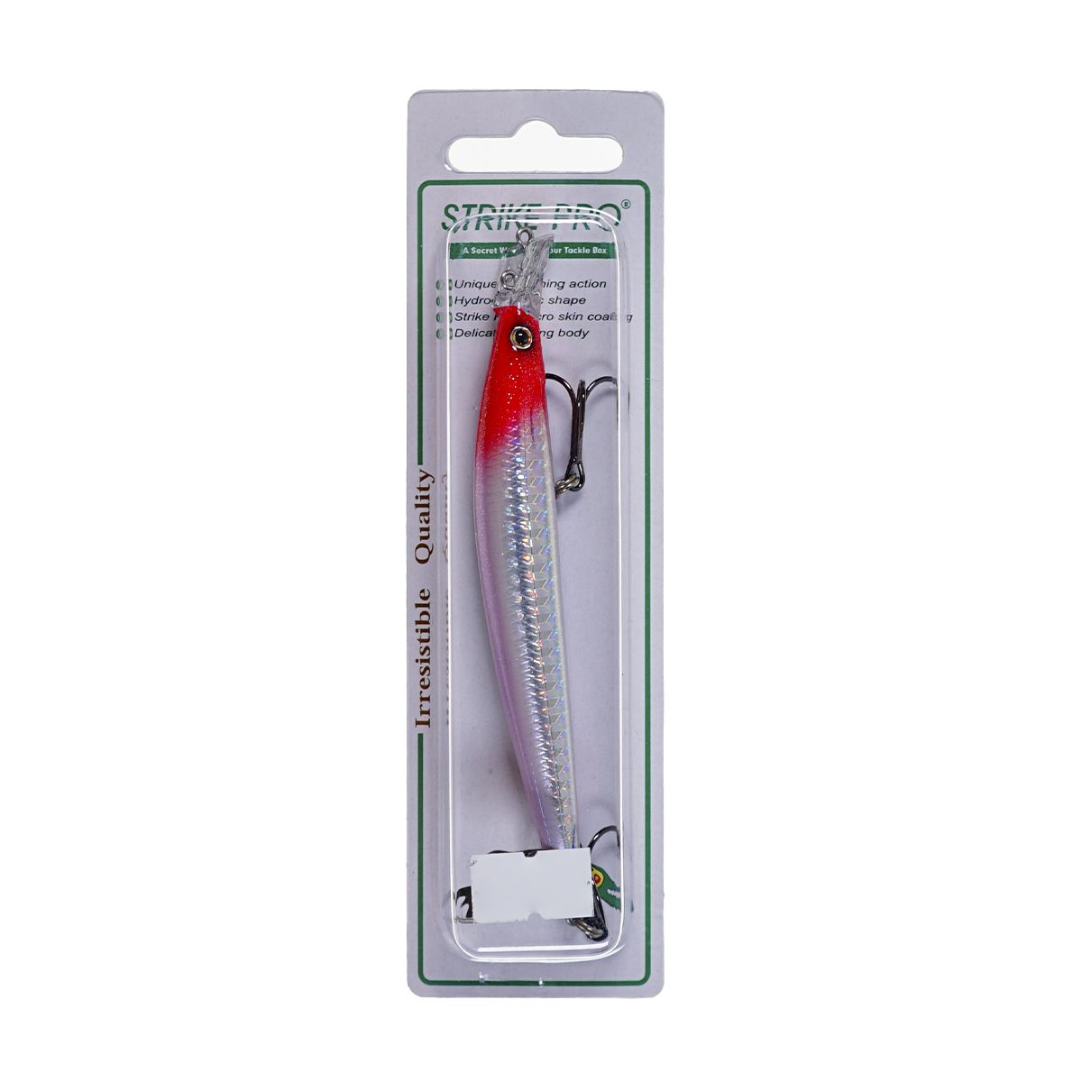 Детальная фотография — Воблер Strike Pro Top Water Minnow 110F плавающий 110мм 10,5гр 0,2м-0,7м цвет 022PPP-713 (Redhead Silver) (JL-166F#022PPP-713)