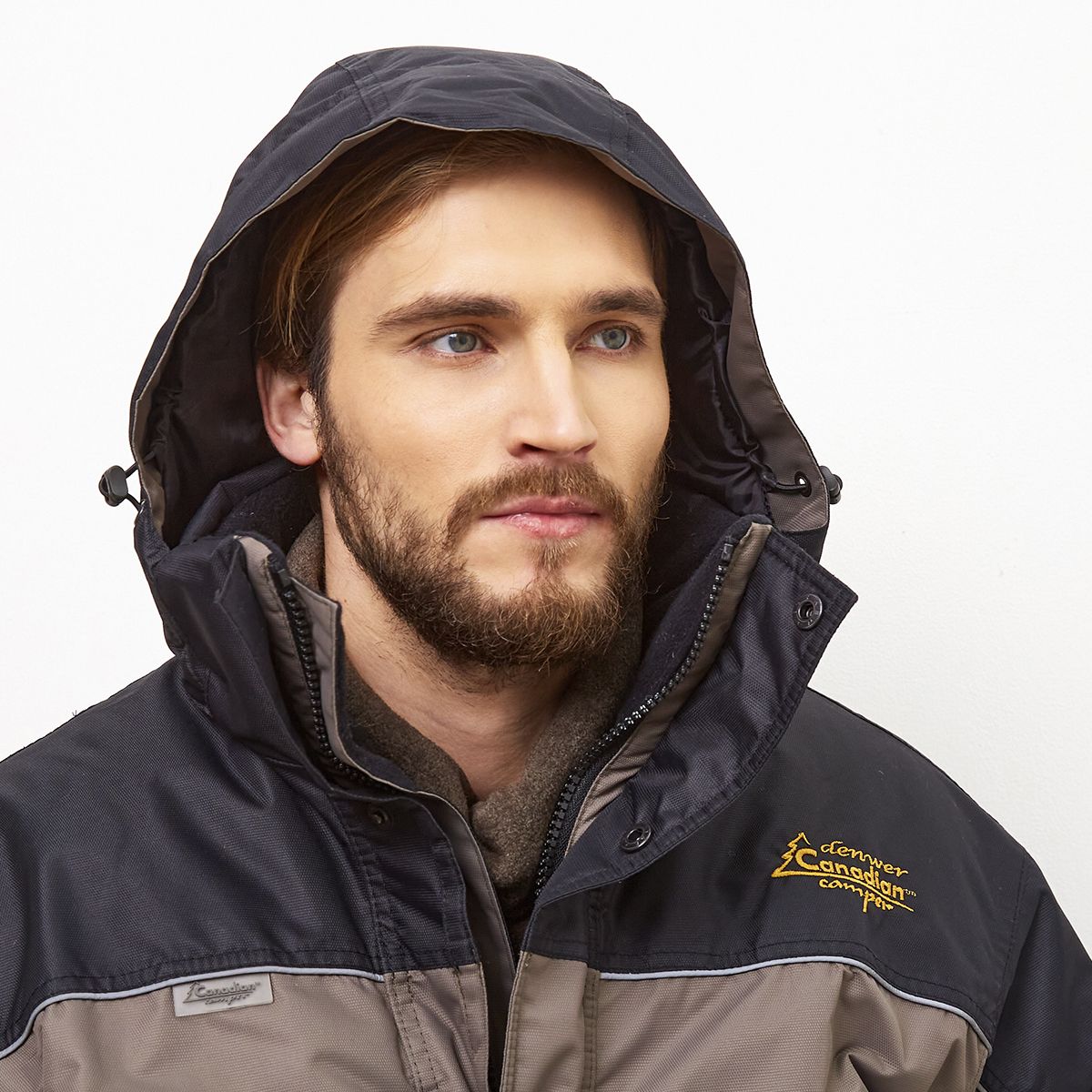 Детальная фотография — Костюм зимний Canadian Camper Denwer Pro р.L(48-50) рост 180-188 черный, коричневый (до -35°С)