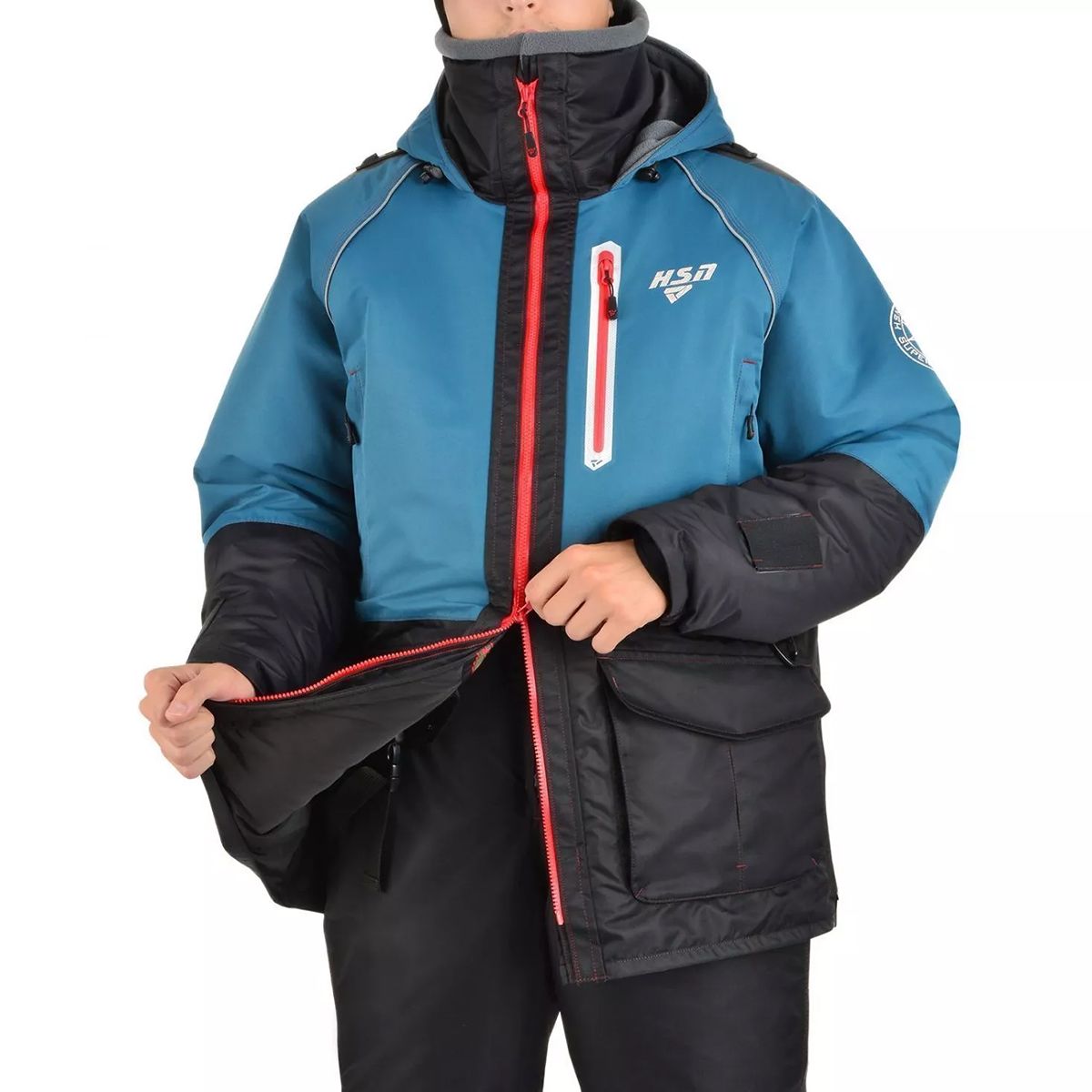 Детальная фотография — Костюм зимний HSN Rescuer VII Comfort плавающий (Hardguard) р.50-52 рост 182 бирюзовый (до -45°С)