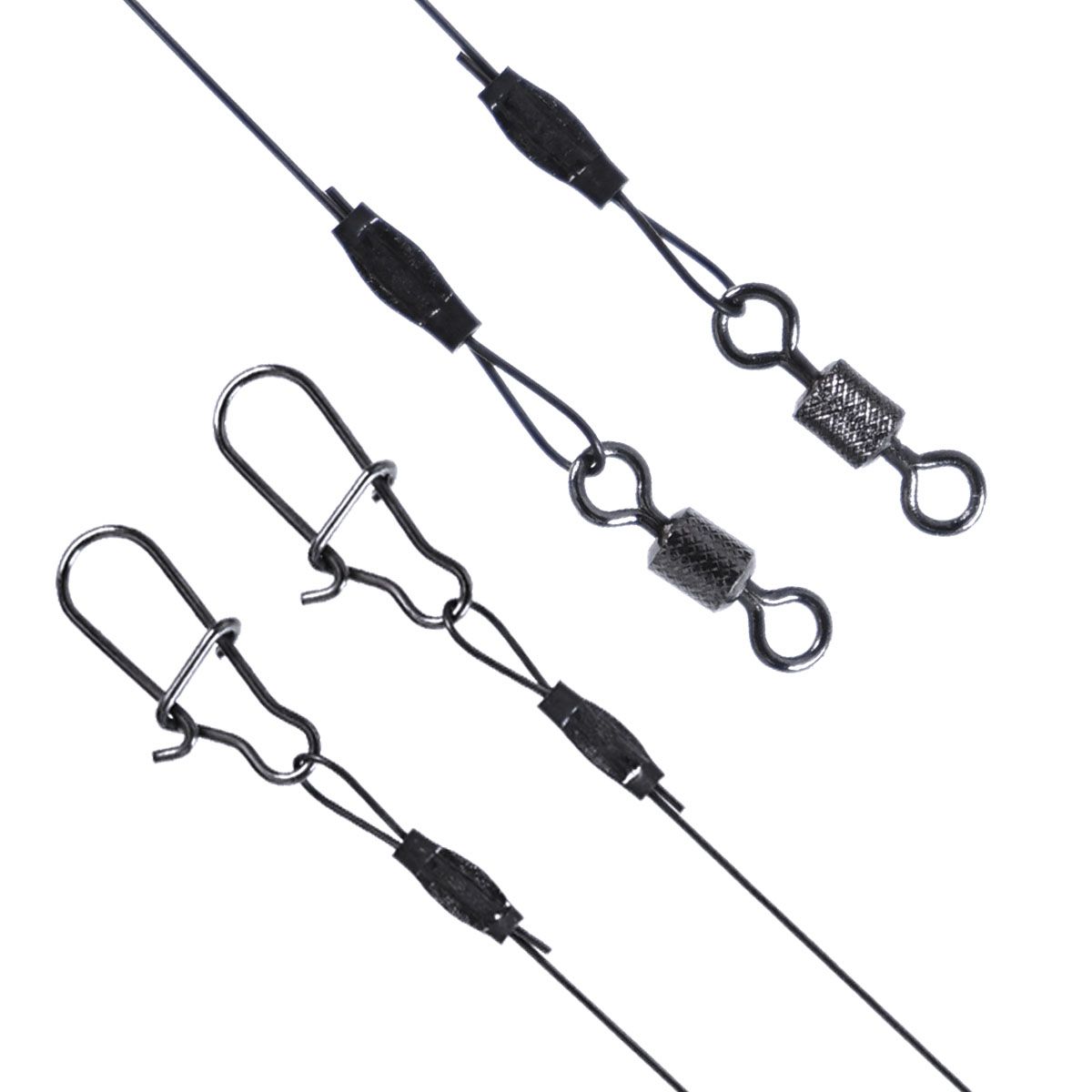 Детальная фотография — Поводки Zuban титановые оснащенные 20см 21кг (2шт)