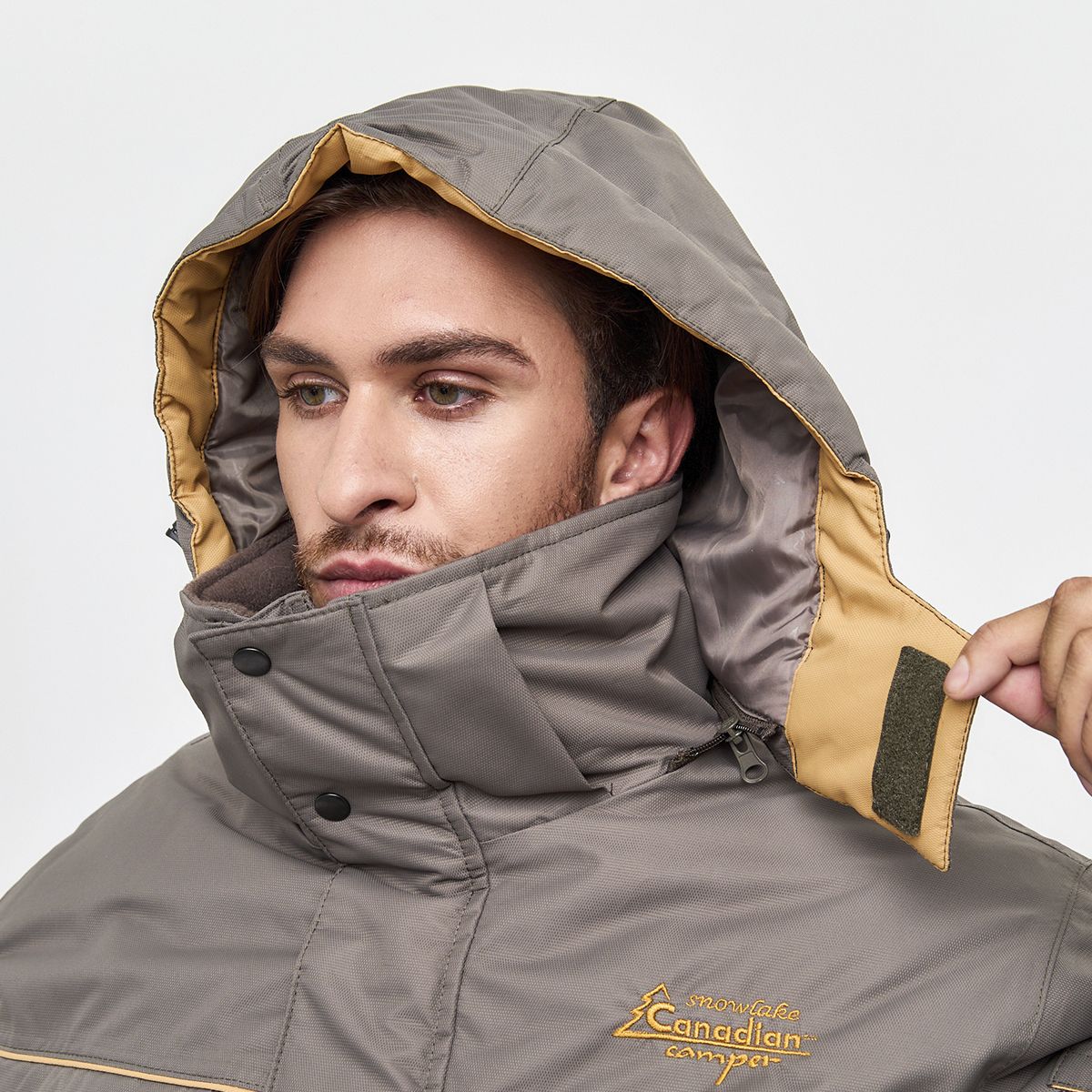 Детальная фотография — Костюм зимний Canadian Camper Snow Lake Pro р.XL(52-54) рост 180-188 коричневый (до -35°С)