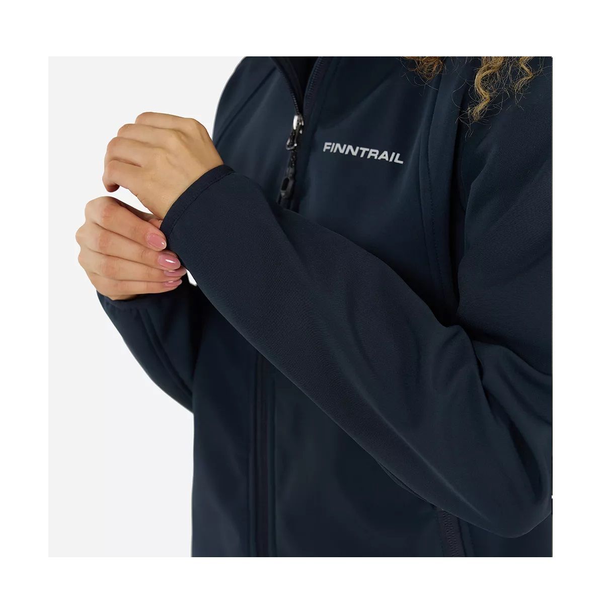 Детальная фотография — Куртка демисезонная женская Finntrail Nitro W DarkGrey 1322 (SoftShell) р.S темно-серая