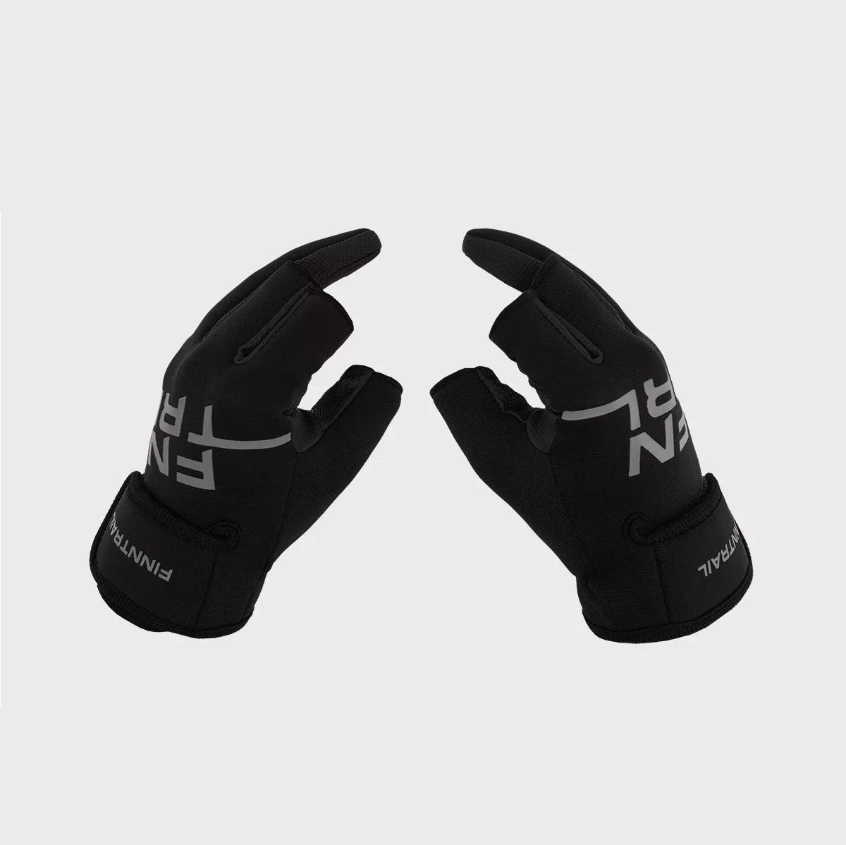 Детальная фотография — Перчатки Finntrail Neosensor Graphite 2731 без 3-х пальцев (неопрен, низ-искусственная кожа) р.L графитовые