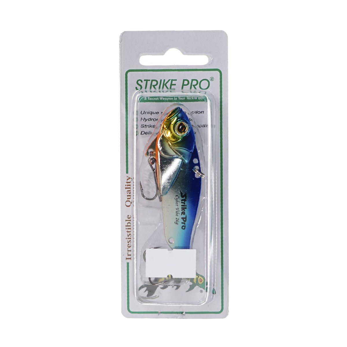 Детальная фотография — Блесна-цикада Strike Pro Cyber Vibe 26гр 6,5см цвет 626E (Blue Silver OB) (JG-005E#626E)