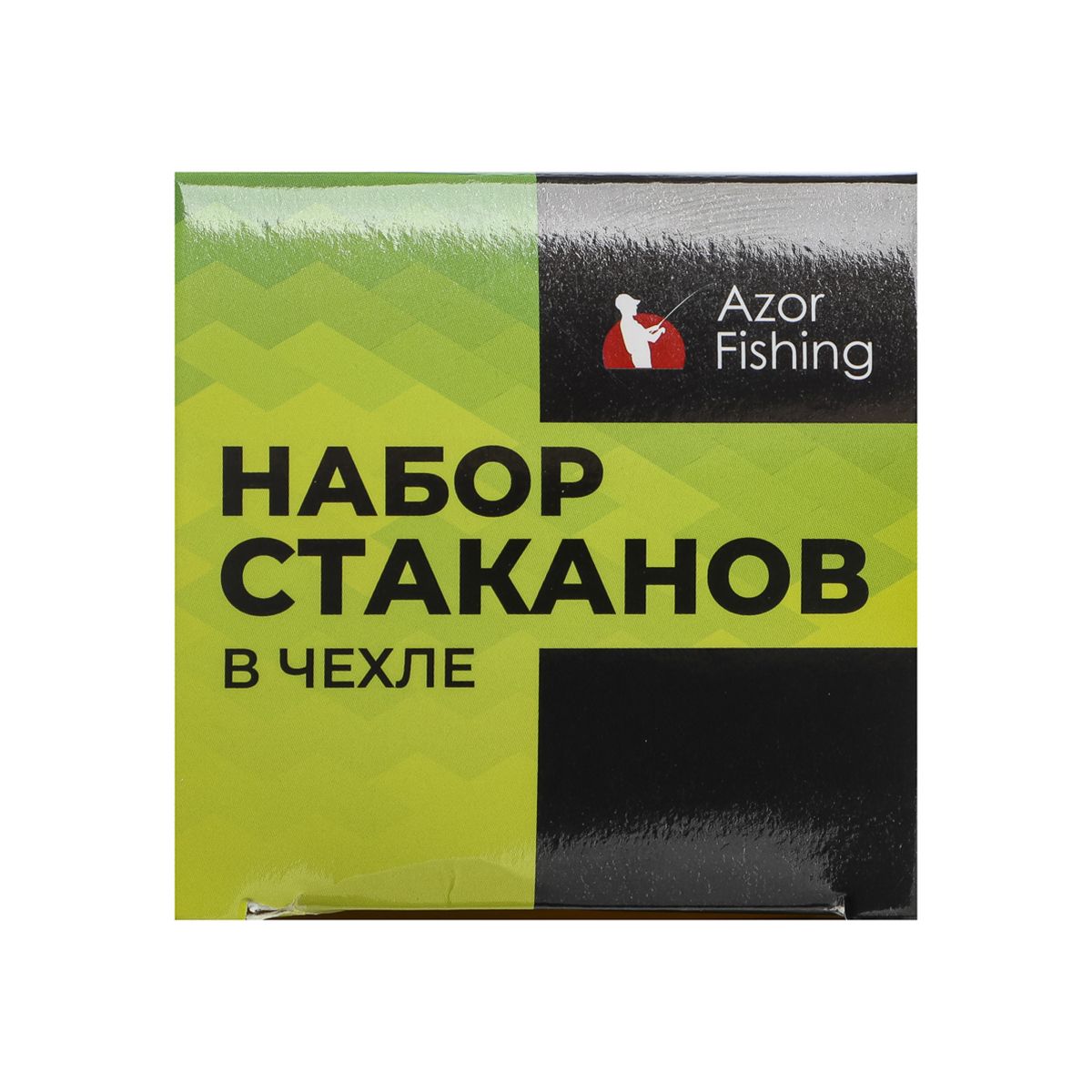 Детальная фотография — Стопки Azor Fishing 75мл в чехле и кожаном оплете, нержавейка (4шт)