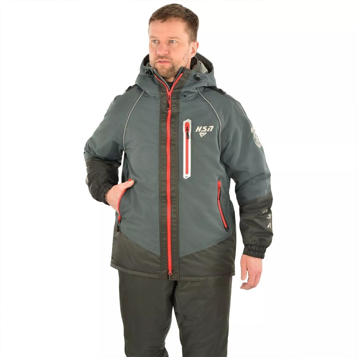 Детальная фотография — Костюм демисезонный HSN Wild River (Hardguard) р.48-50 рост 176 темно-серый (до -10°C)