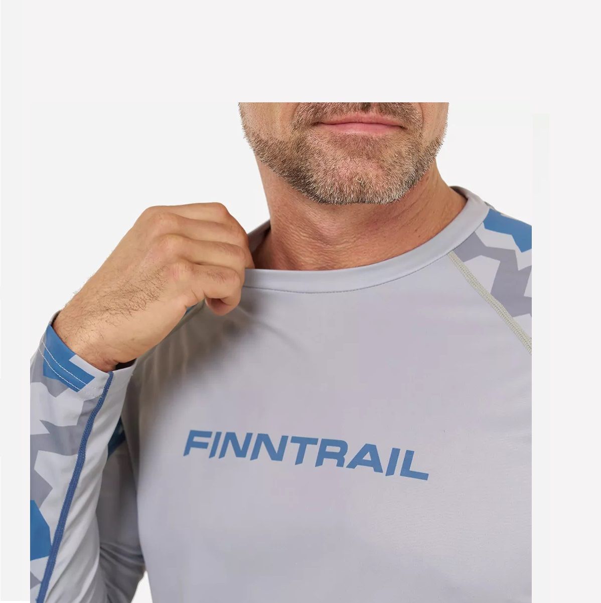 Детальная фотография — Лонгслив Finntrail Wave Grey 6612 р.M серый