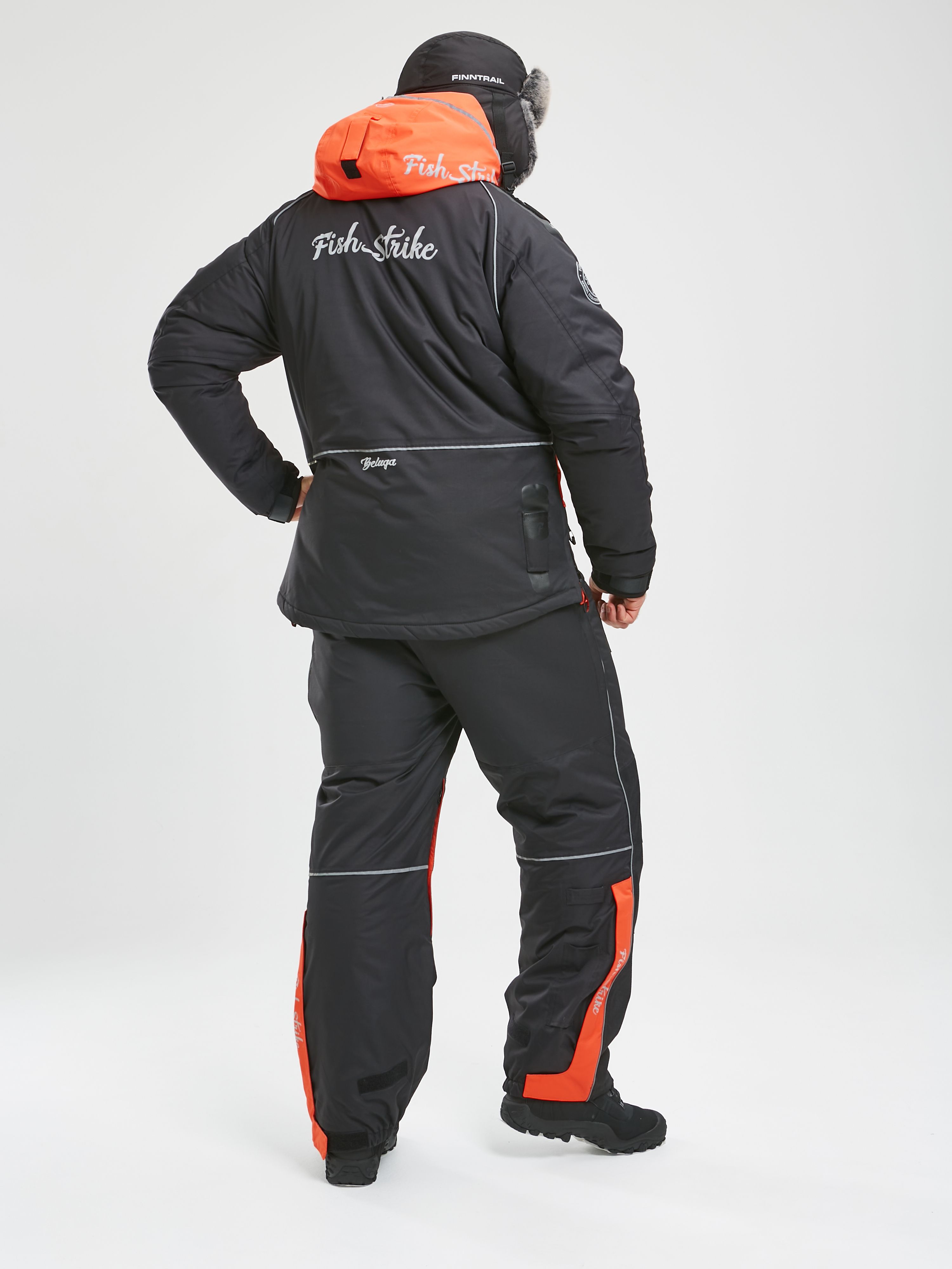 Детальная фотография — Костюм зимний Fish Strike Белуга р.56-58 черный, красный (до -45°С)