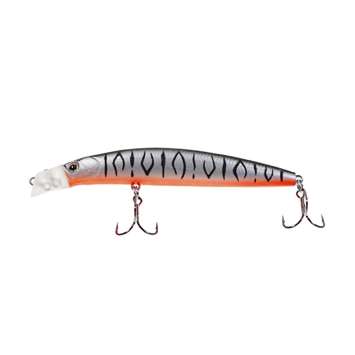Детальная фотография — Воблер Strike Pro Top Water Minnow плавающий 90мм 10,2гр 0,1м-0,5м цвет A243ES (Grey Shadow Mat Tiger) (JL-179F#A243ES)